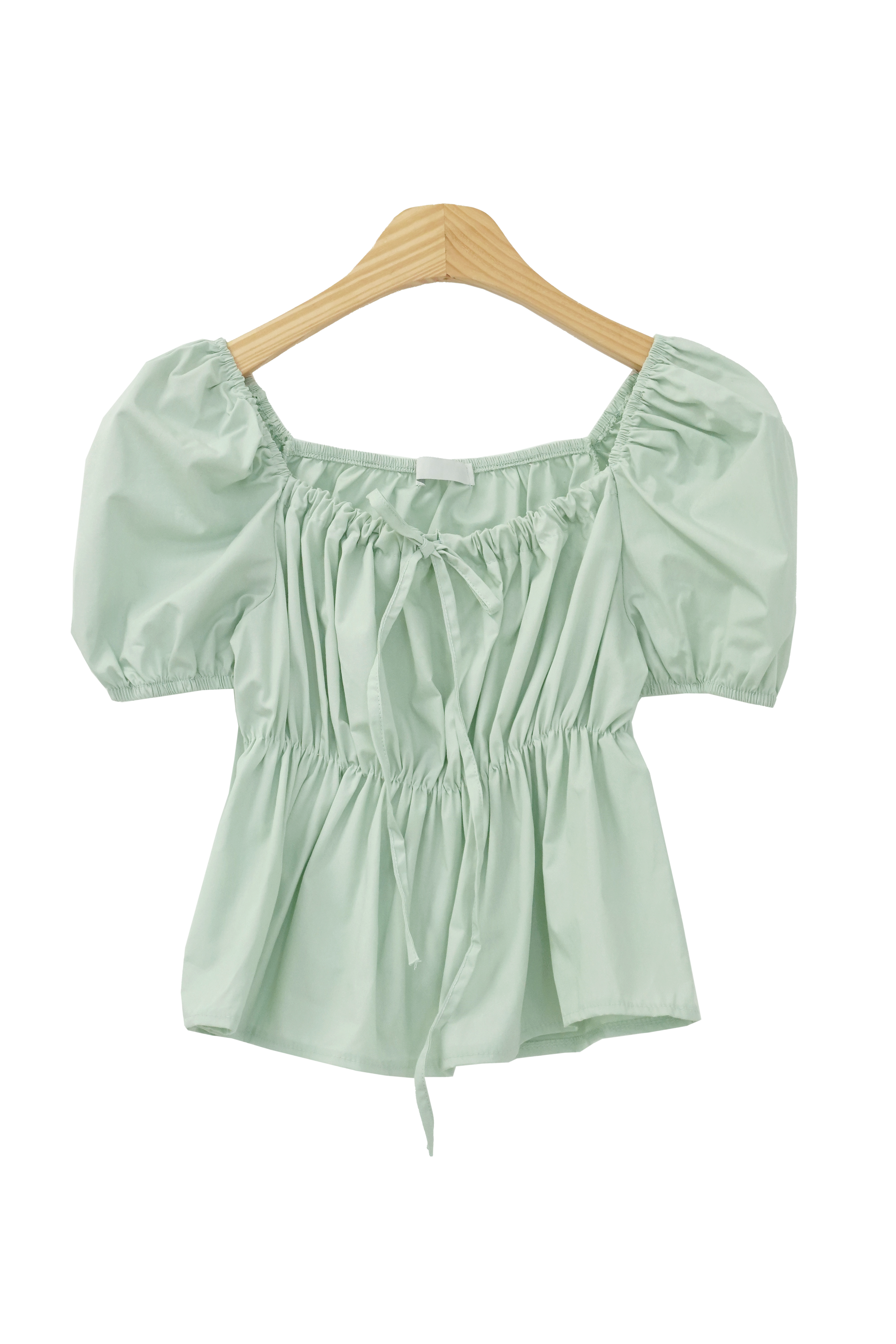 Monroe Summer Ribbon Puff Short-Sleeved Blouse (4 colors)