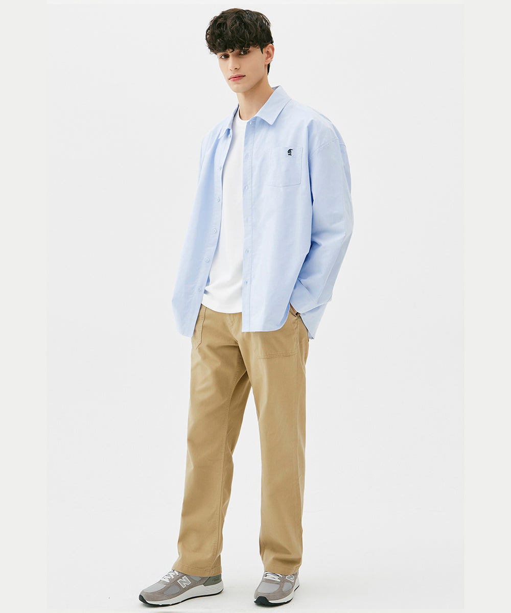 シティボーイオックスフォードオーバーフィットシャツ/CITYBOY BOAT OXFORD OVERFIT SHIRT (SKY BLUE)