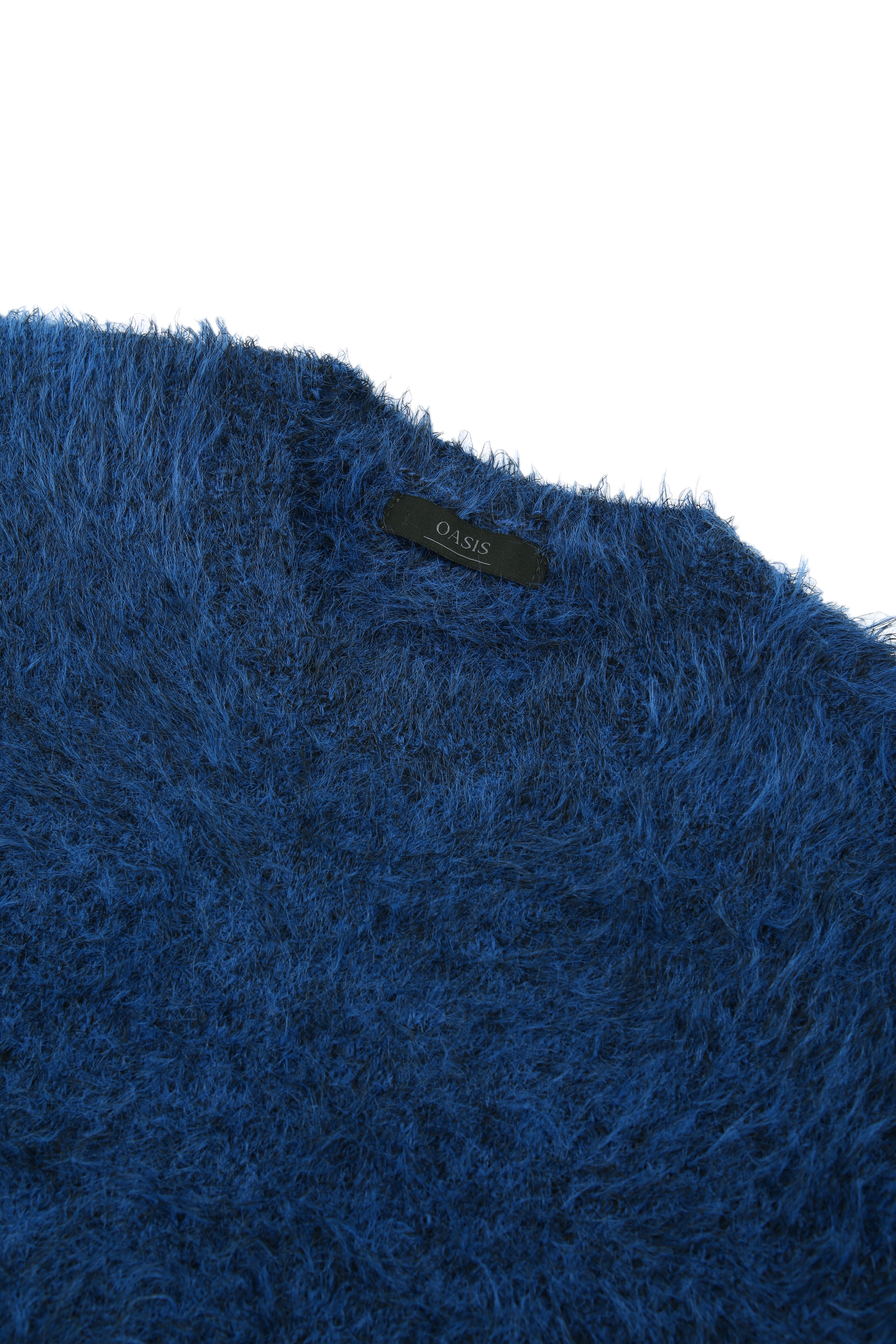 Blue mix angora over-fit knitwear