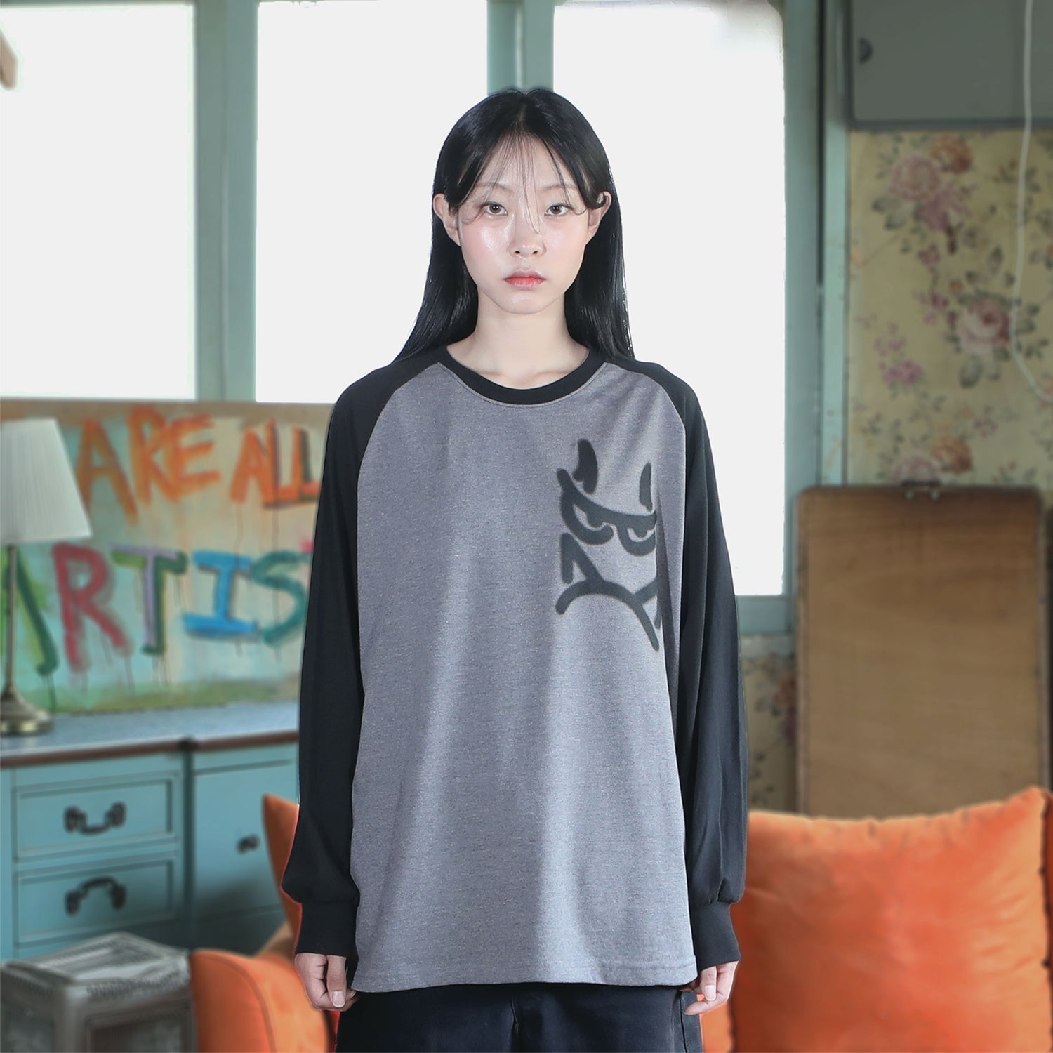 NAMAHAGE RAGLAN SLEEVE ( GRAY )