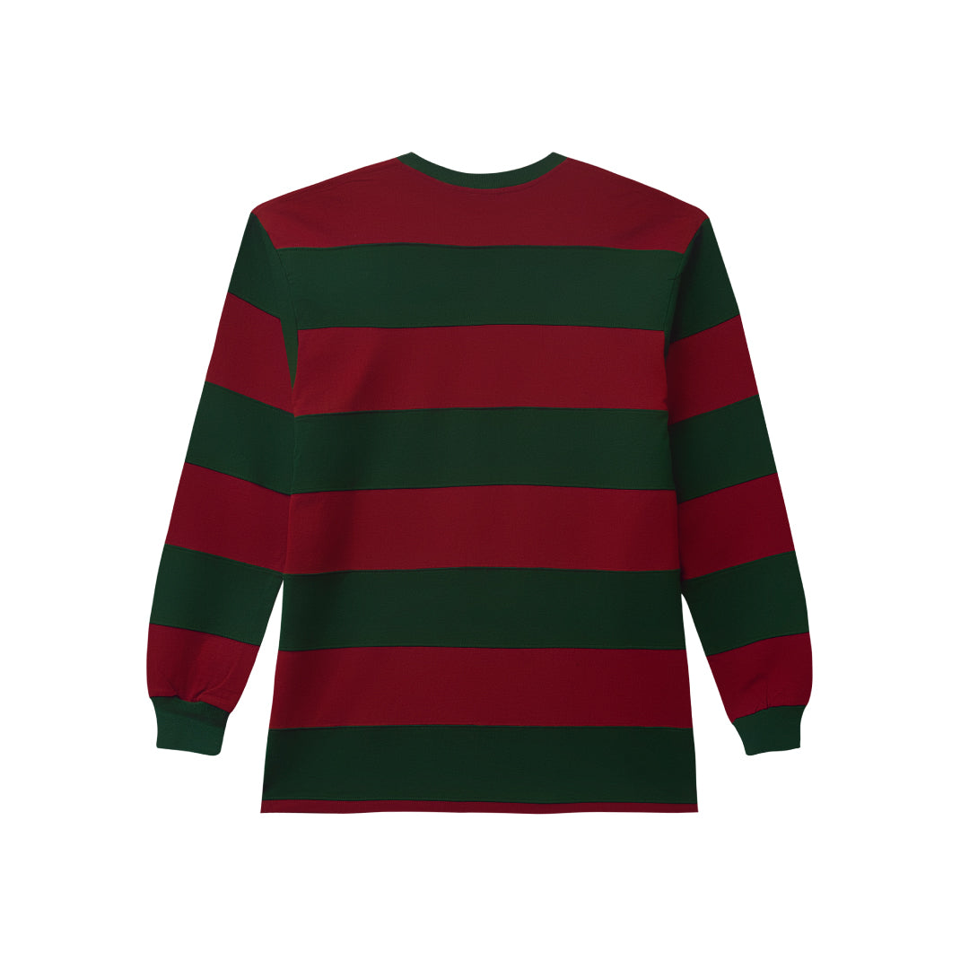 Almost Famous Long Sleeve Stripe Tee - Dark Green