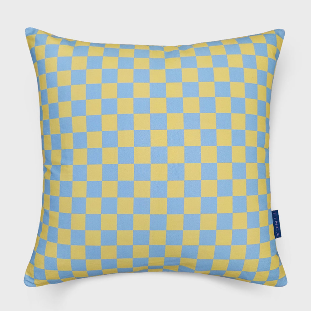 cushion cover - mink checkerboard