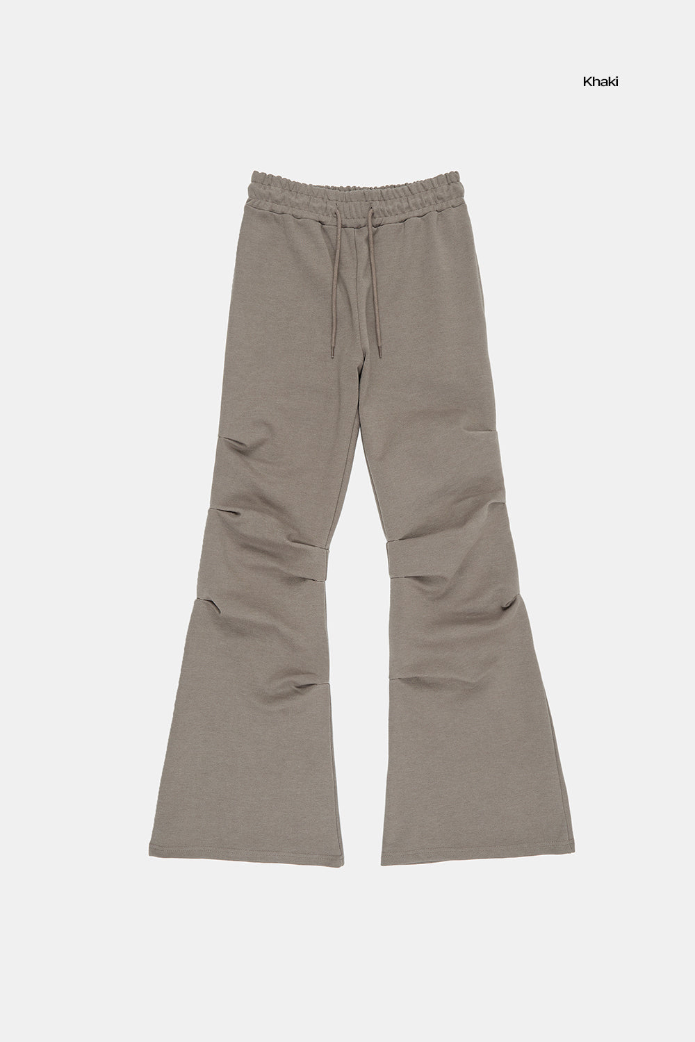 Side dart wrinkle slim bootcut pants