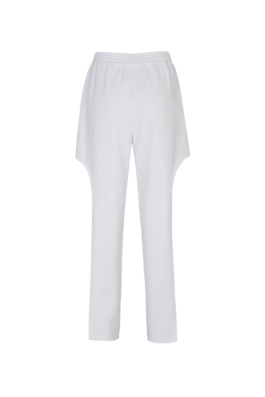 [MADE] BOTH SIDE CUT-OUT JERSEY PANTS WHITE
