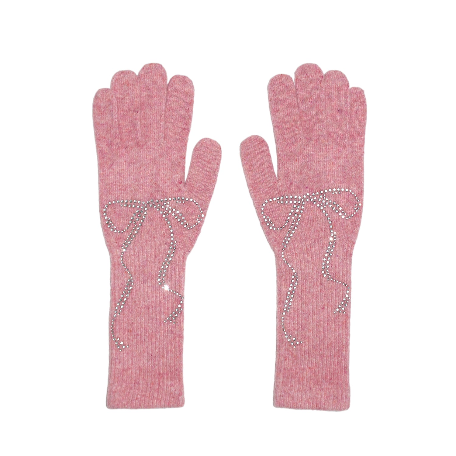 ribbon long gloves (pink)