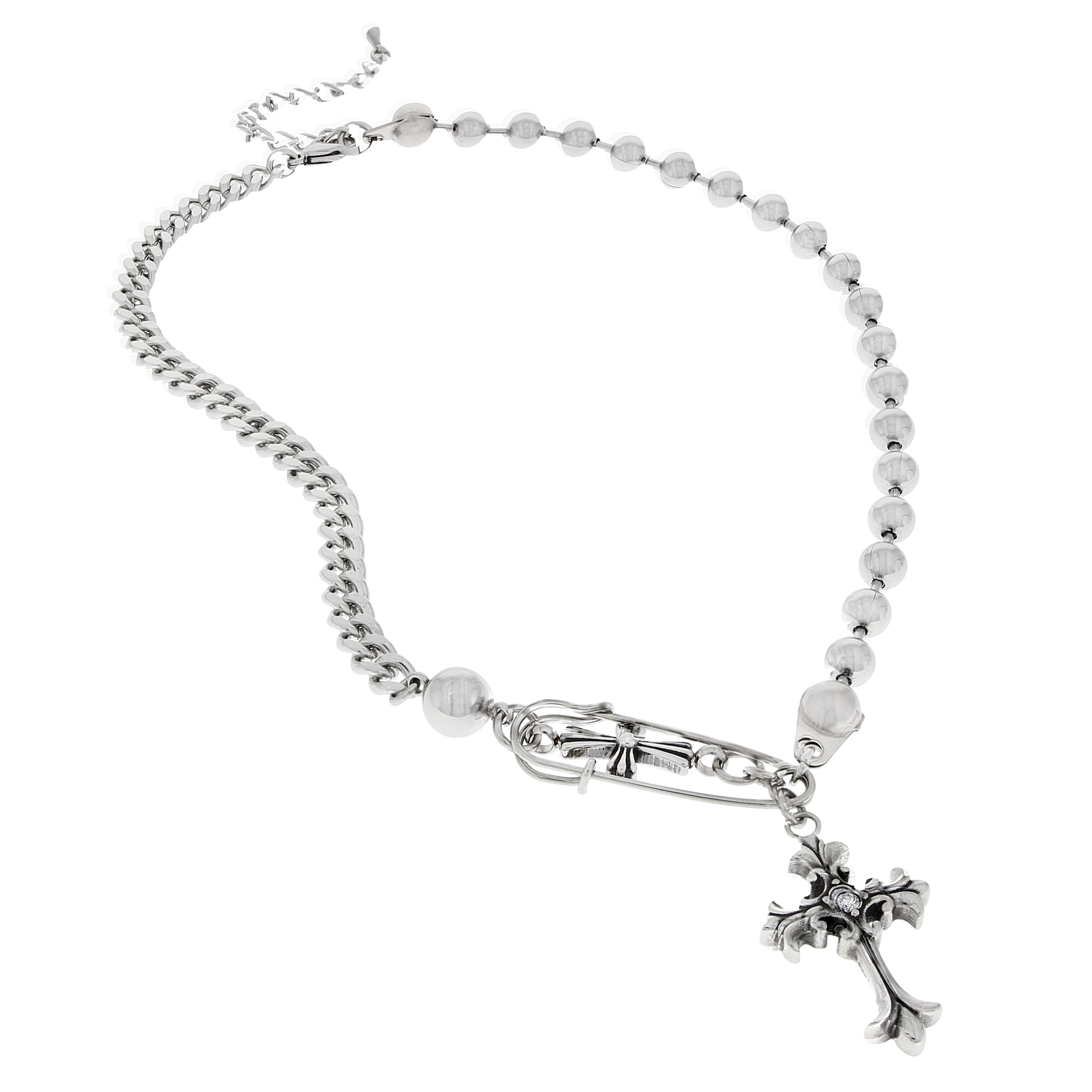 2-Chain Mix and Match Cross Necklace