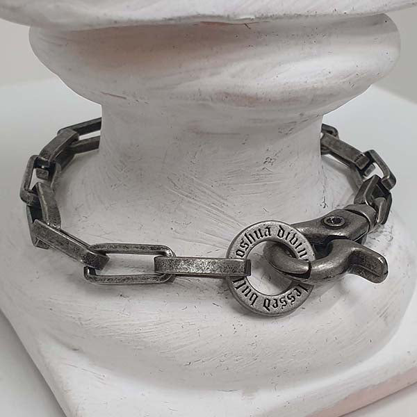 [BLESSEDBULLET]6mm BOX chain bracelet_dark silver