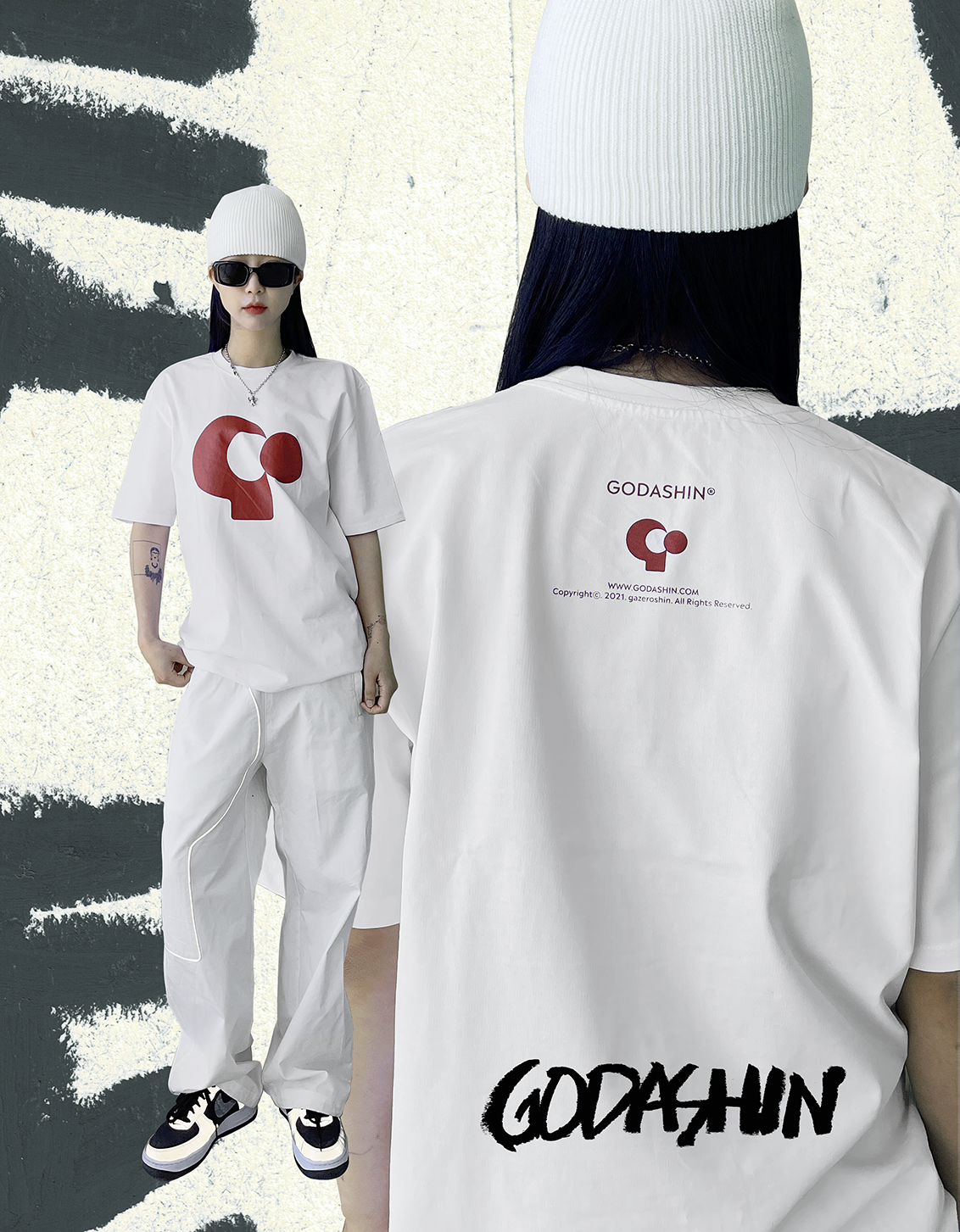 Godashin Logo T shirt (white)