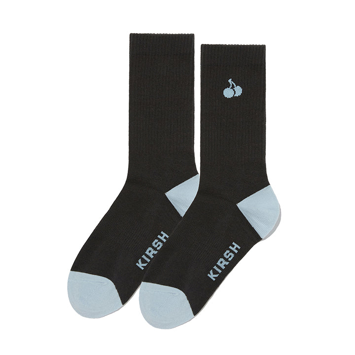 MONO CHERRY COLOR COMBINATION SOCKS [GRAY CHARCOAL]