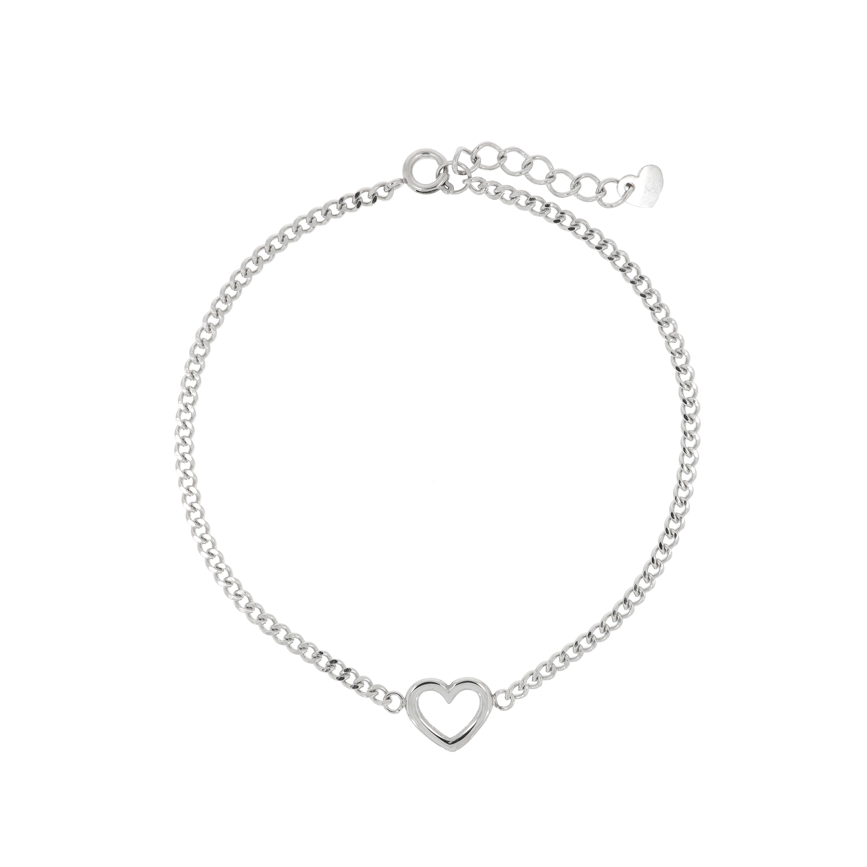 Mini Heart 2DC Chain Layered Bracelet