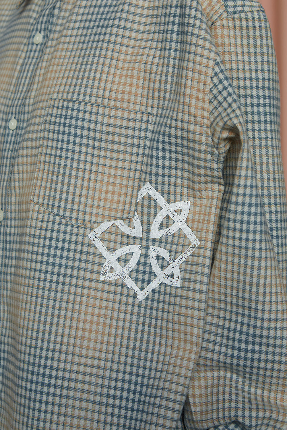 SYMBOL CHECK SHIRT / BLUE&BEIGE