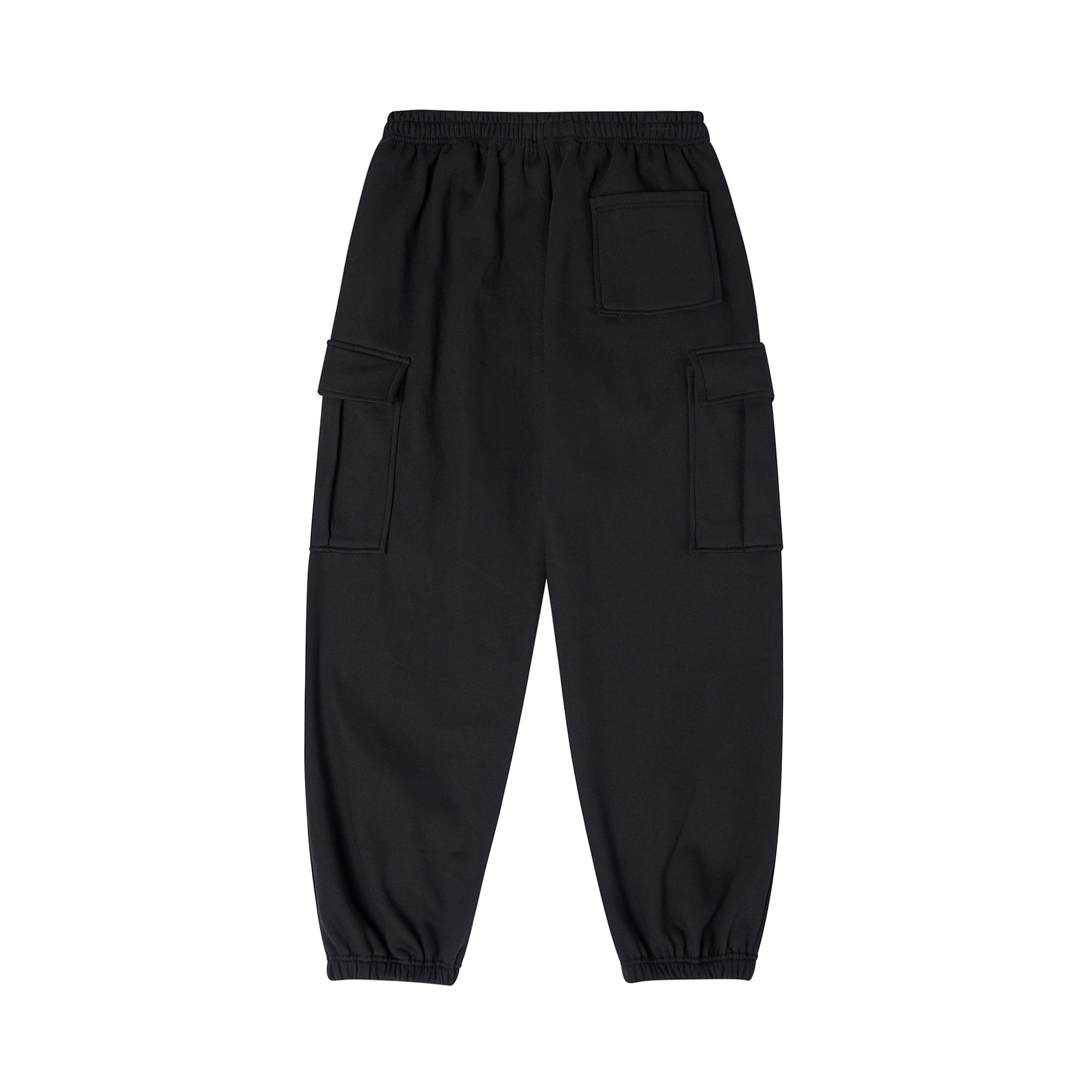 Balloon over cargo fleece jogger pants Black