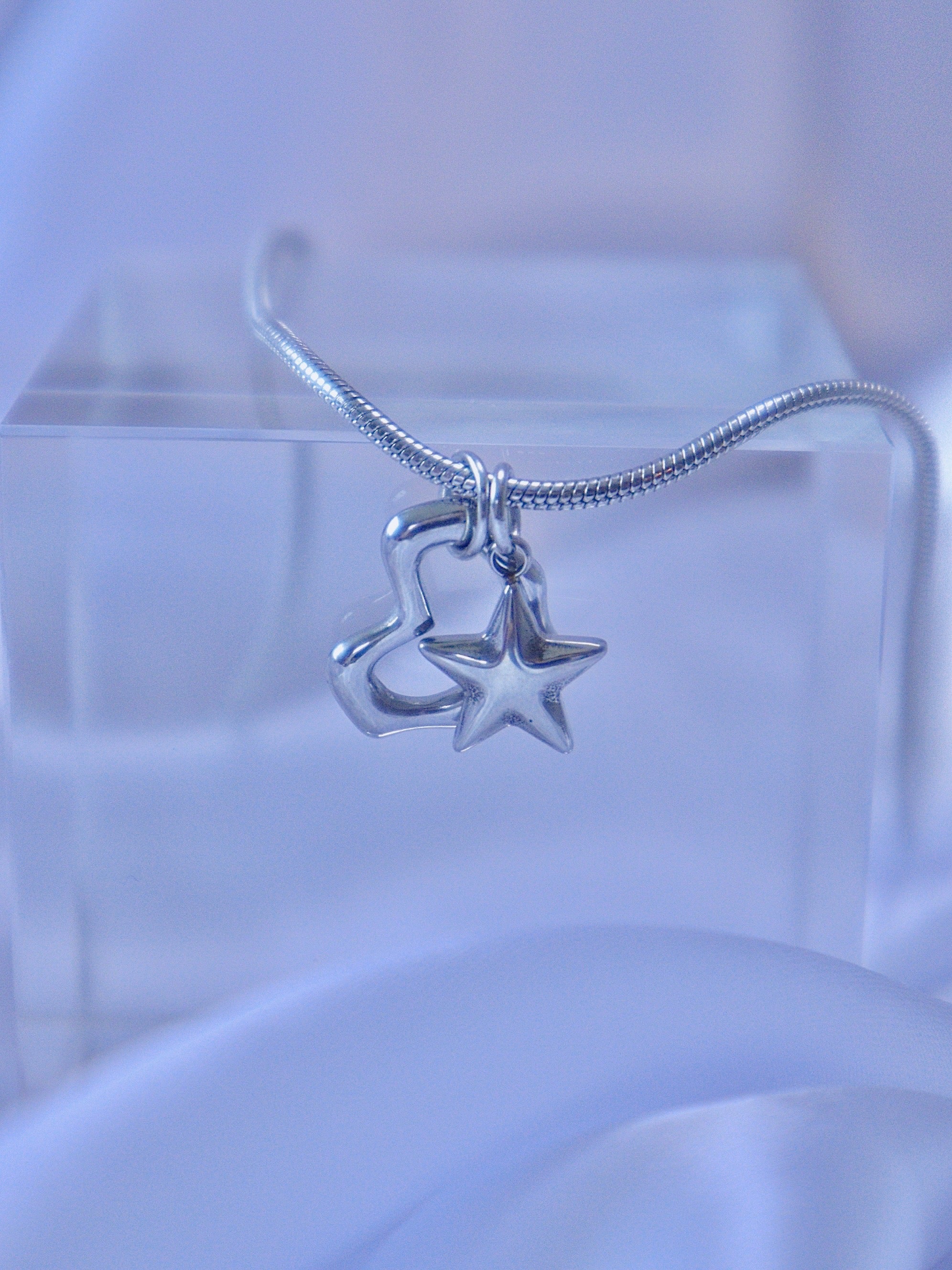 heart star ring necklace