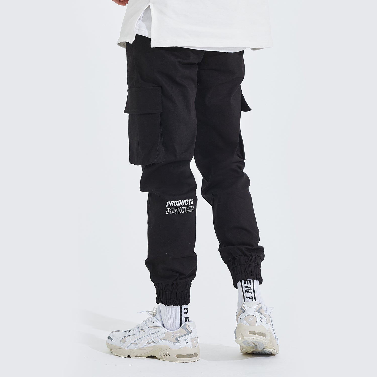 Premium Cotton Span Jogger Pants (BLACK)