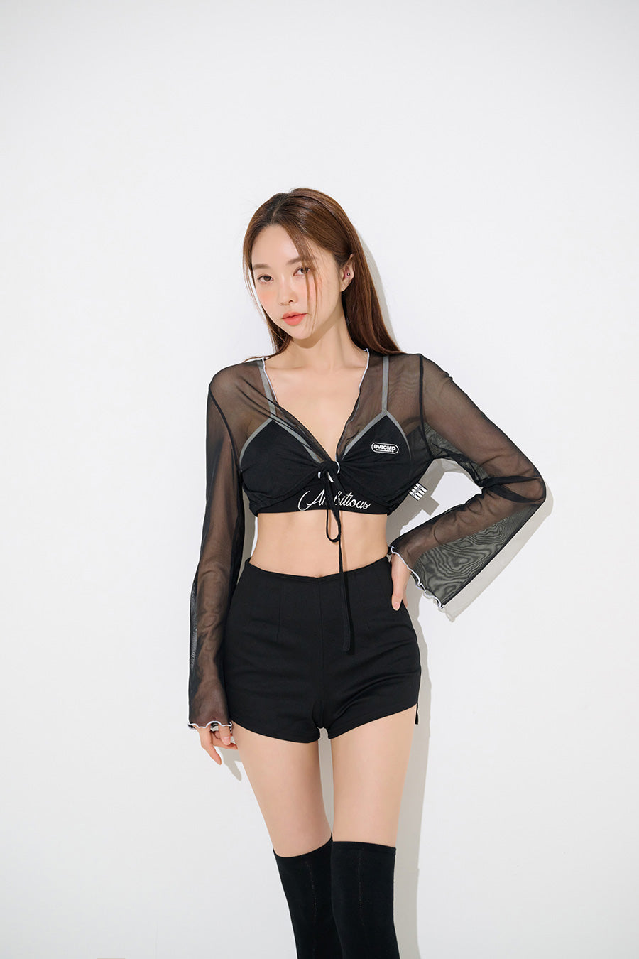 TOP(9288) player see-through bolero