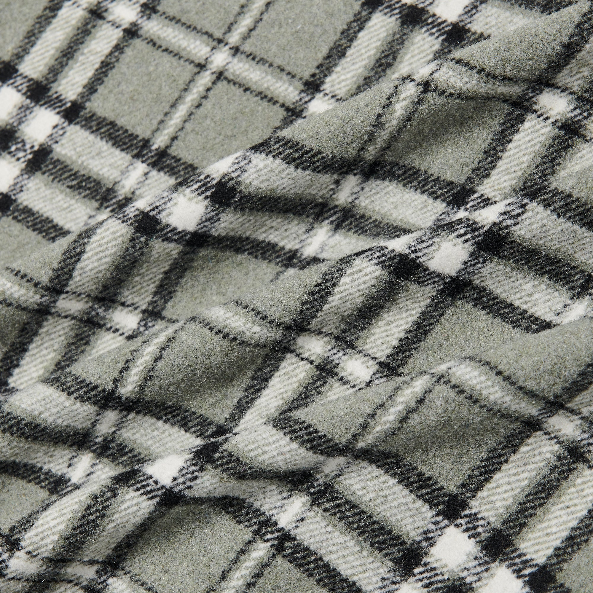 Loose wool check shirts Gray