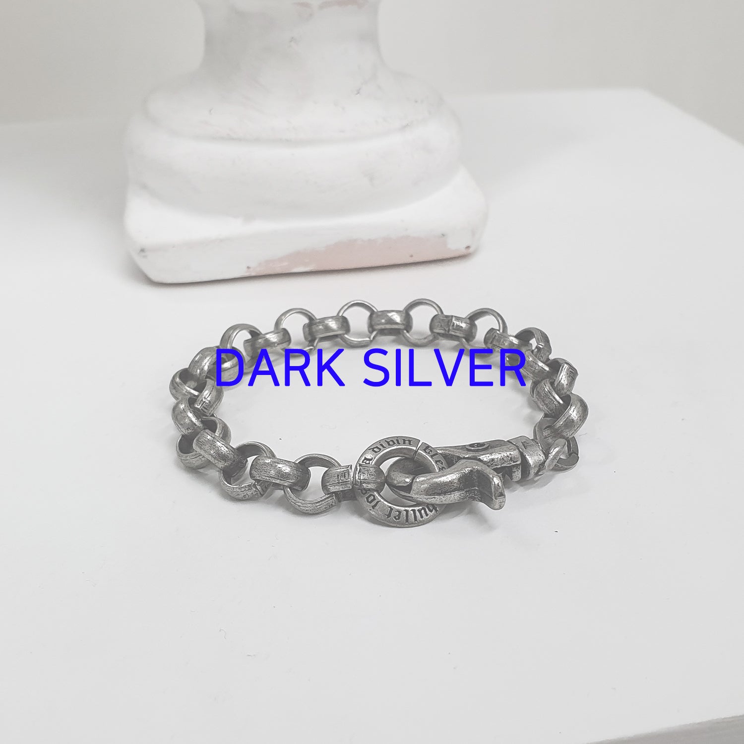 [BLESSEDBULLET]8mm O chain bracelet_dark silver