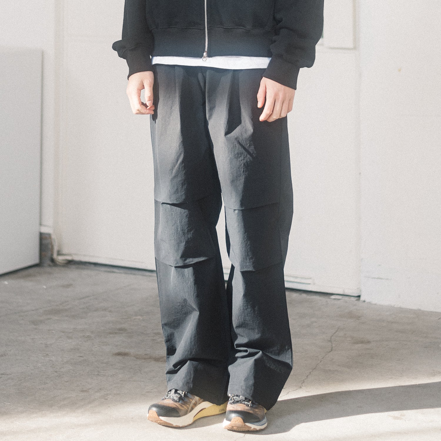 BANDING N/C PARACHUTE PANTS(BLACK)