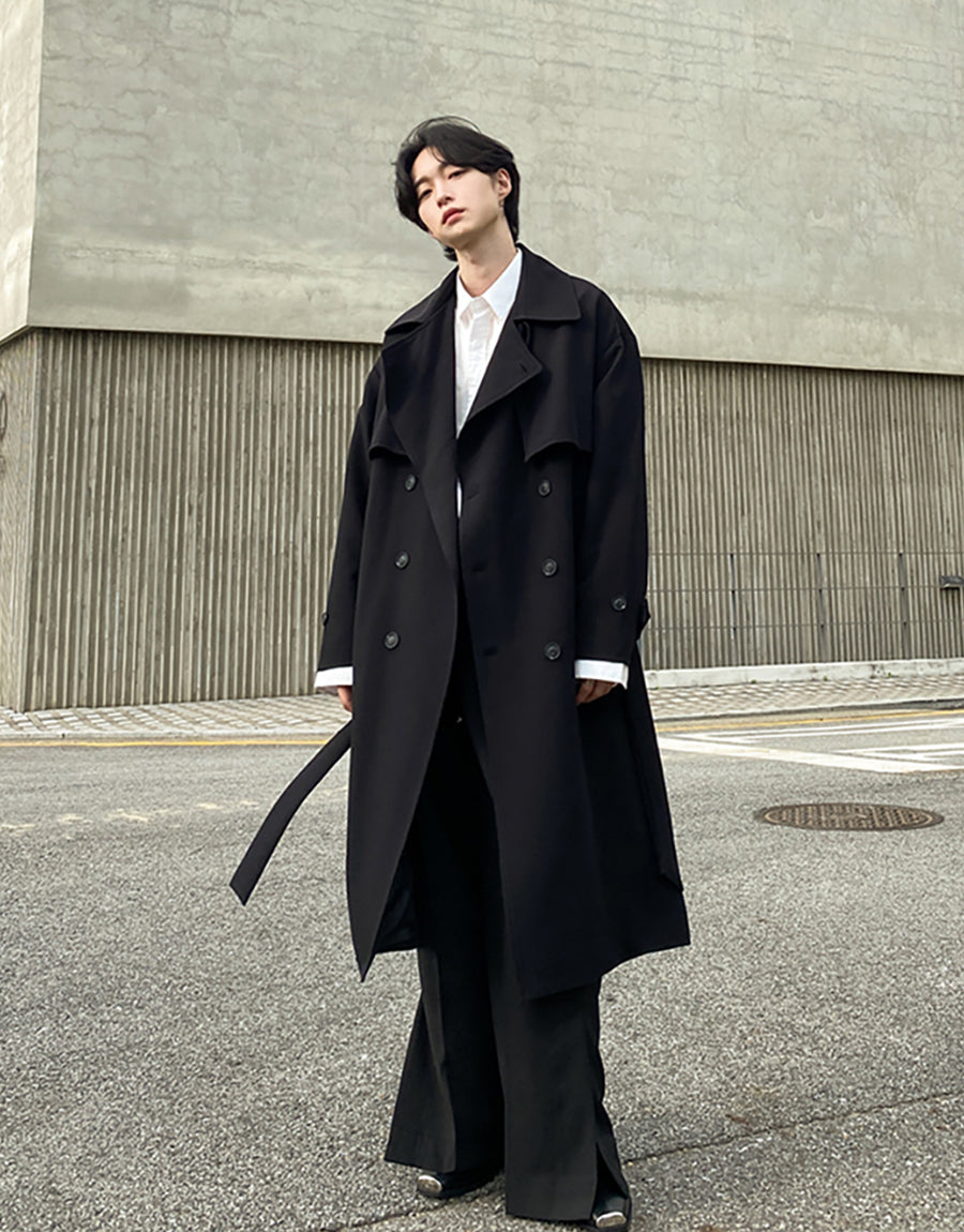 Solid-Colored Trench Coat