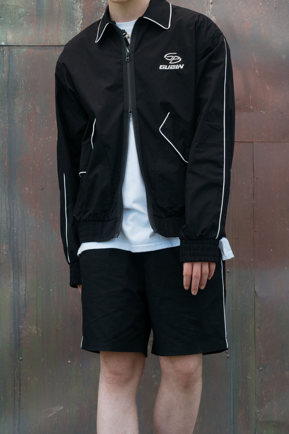 PIPING BLOUSON SET - OUTER (BLACK)