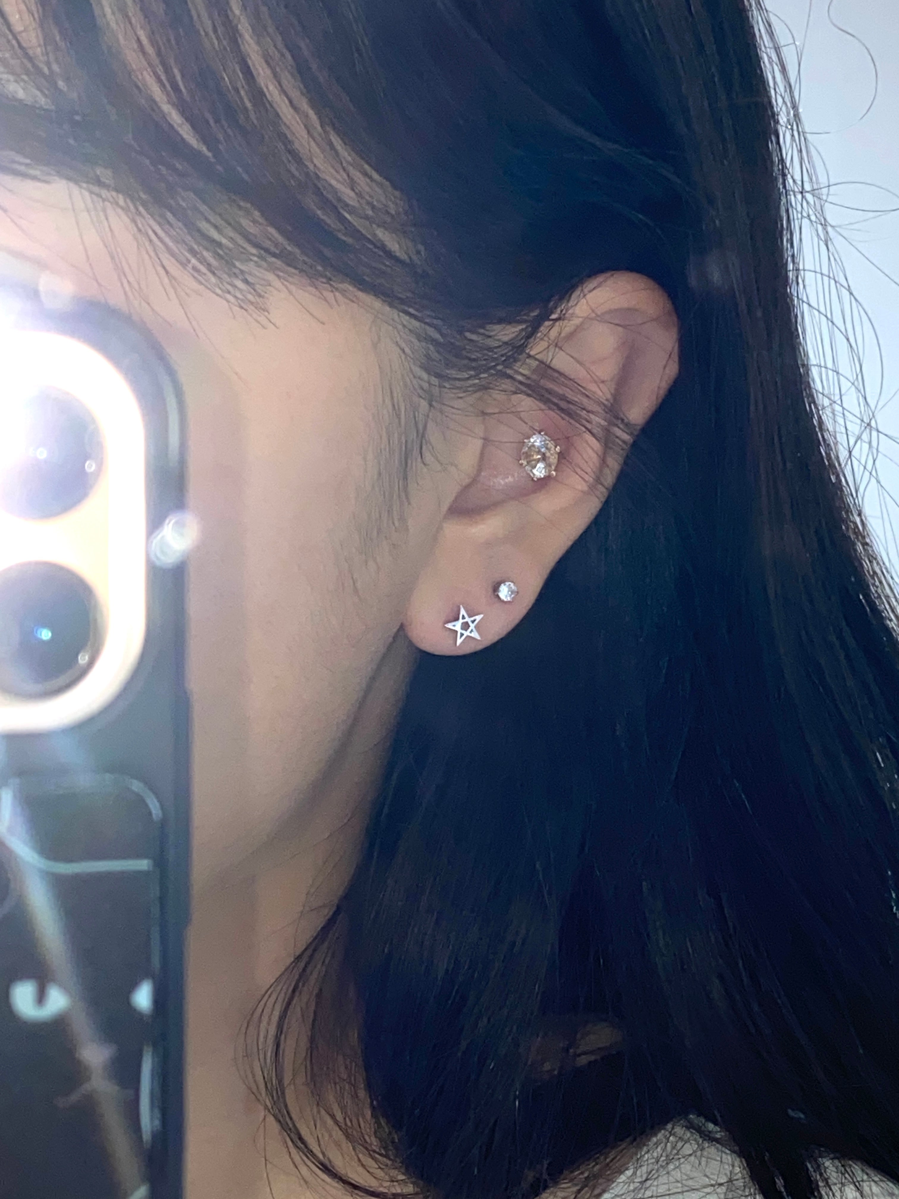 mini star earrings
