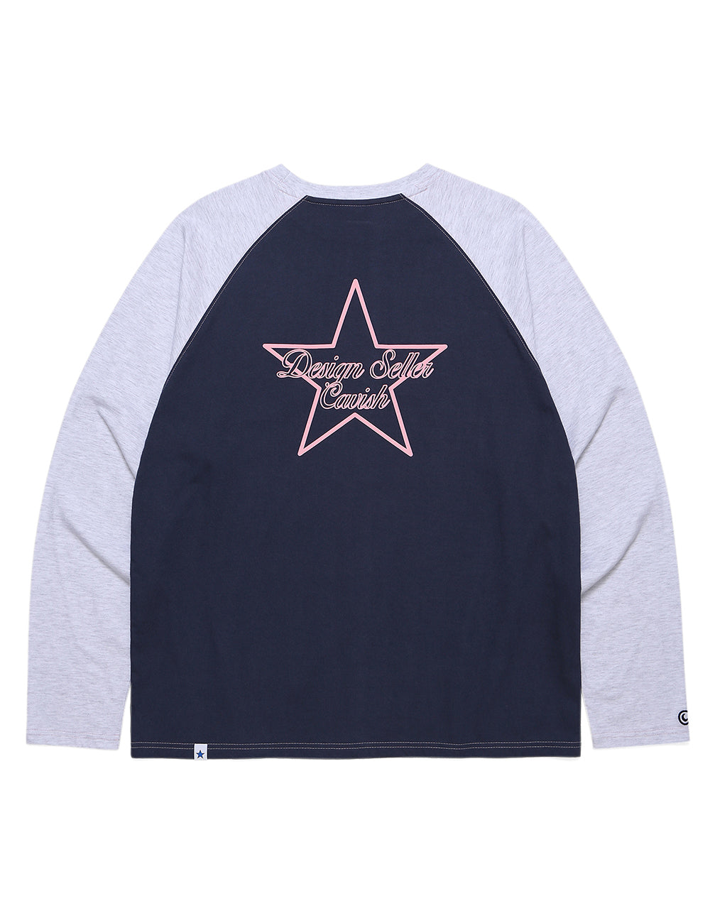 RAGLAN STAR LOGO LS TEE NAVY(CV2CFUT551A)