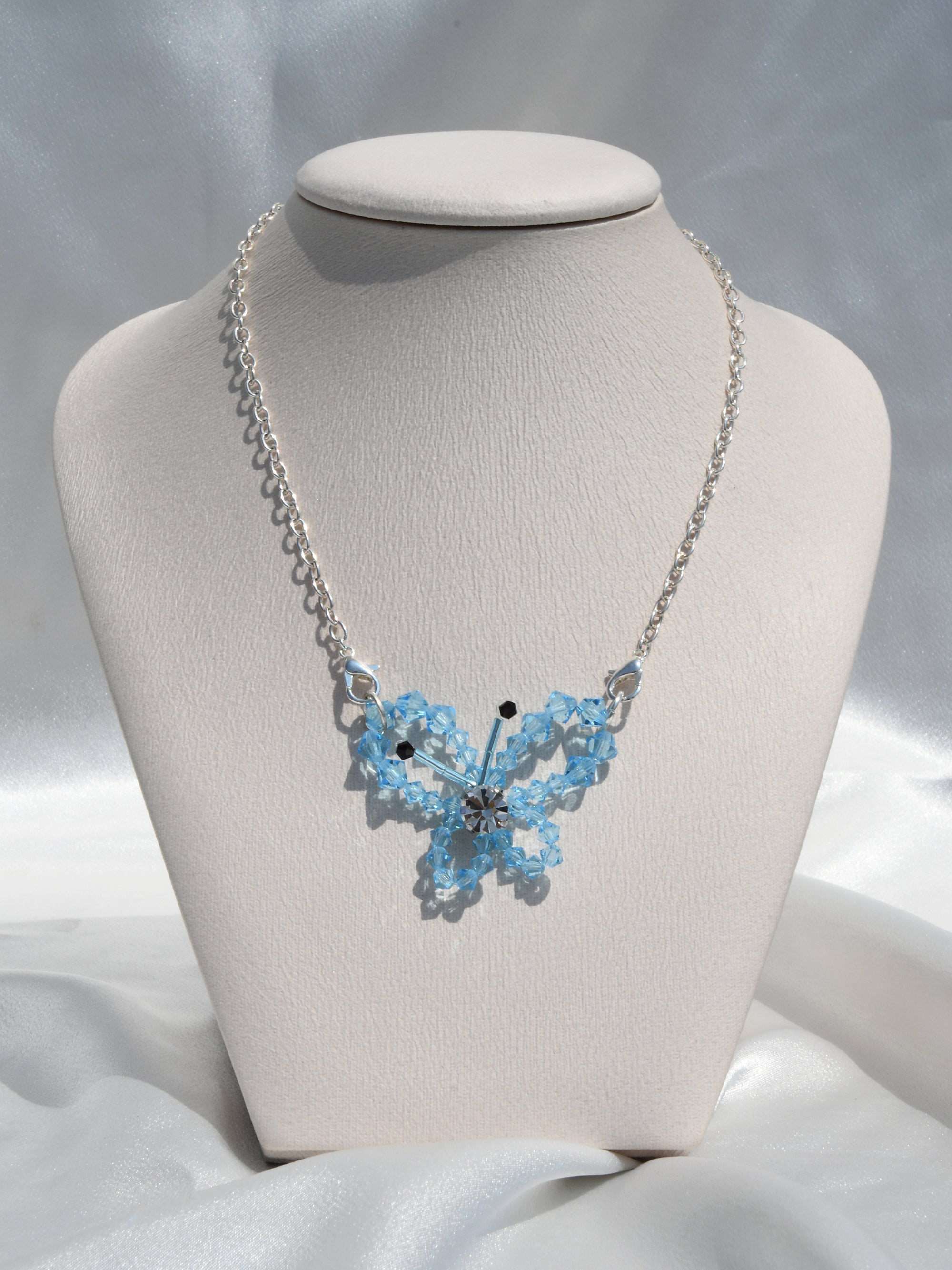 Sky Blue Butterfly Necklace