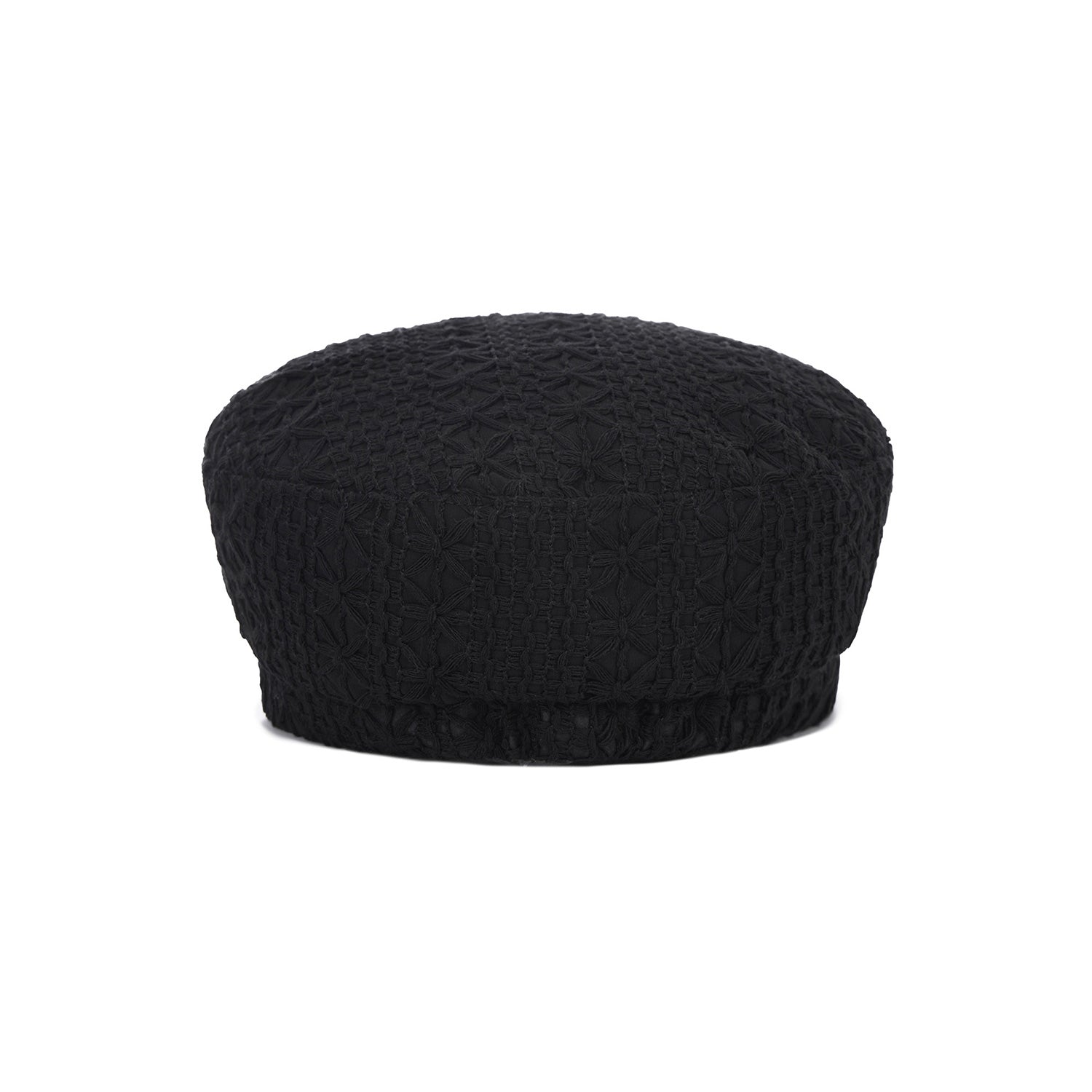 Epoxy Stud See Through Beret Black