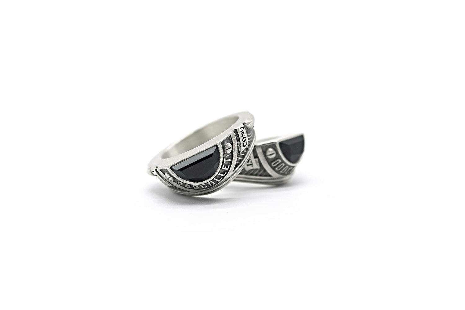 Eye officer ring black (double)