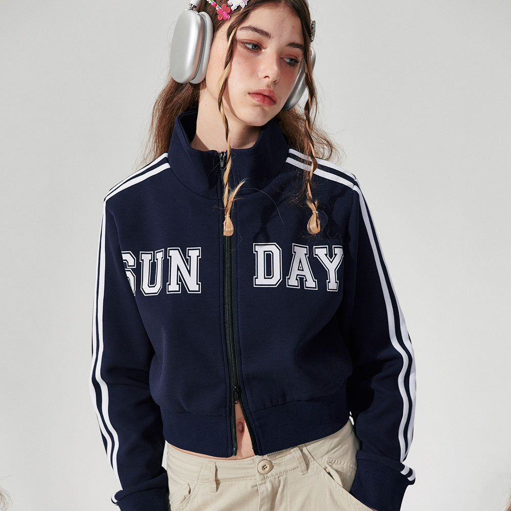 Sunday Crop track top [2 Color]