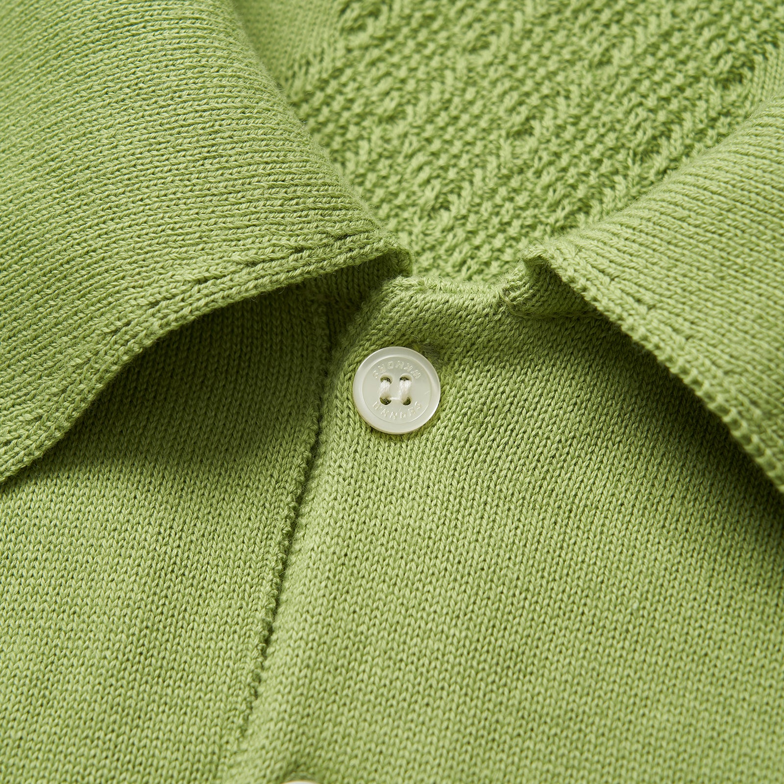 KNITTED DIAMOND POLO SHIRT (GREEN)