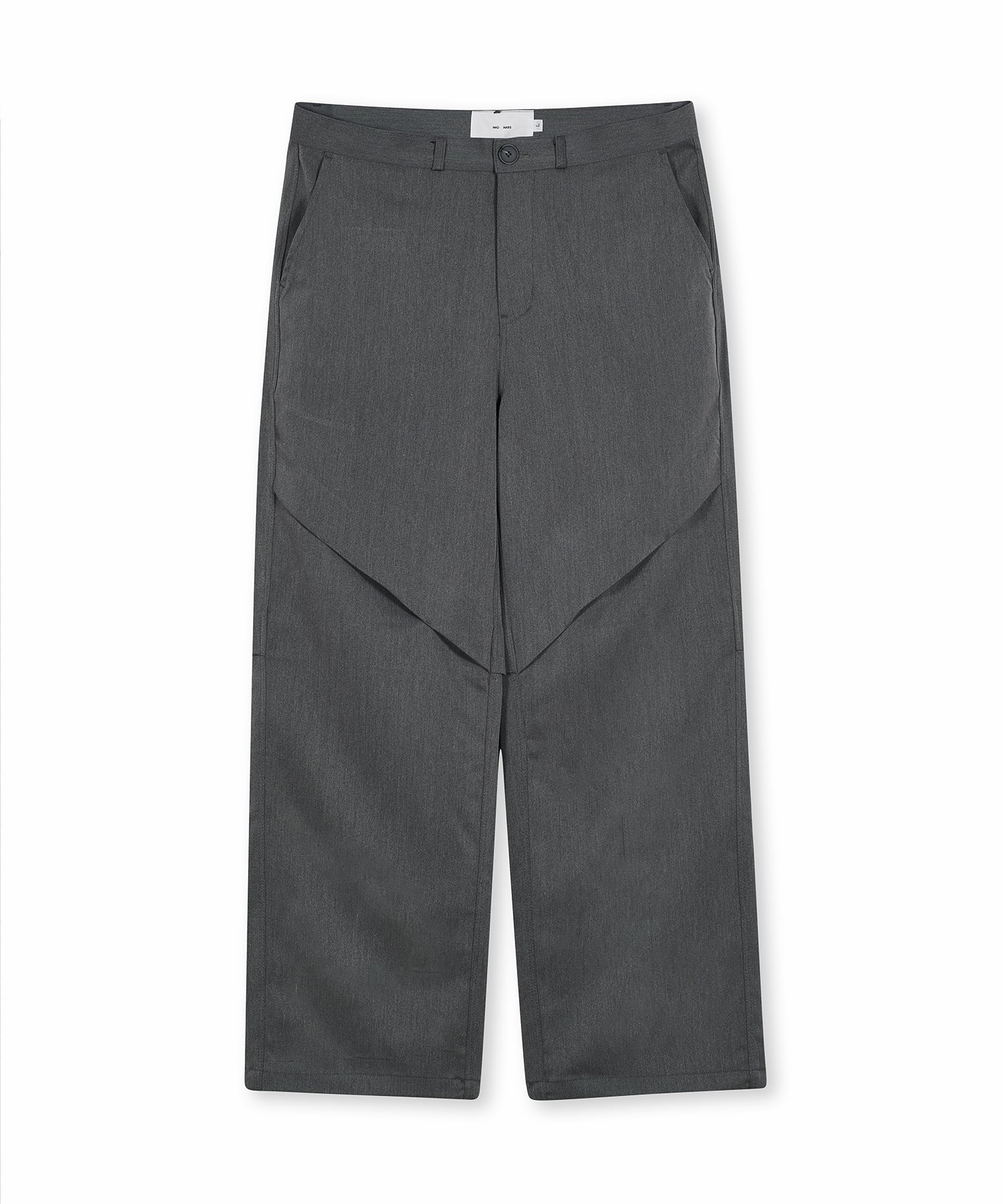 Pleats Wide Slacks_Gray