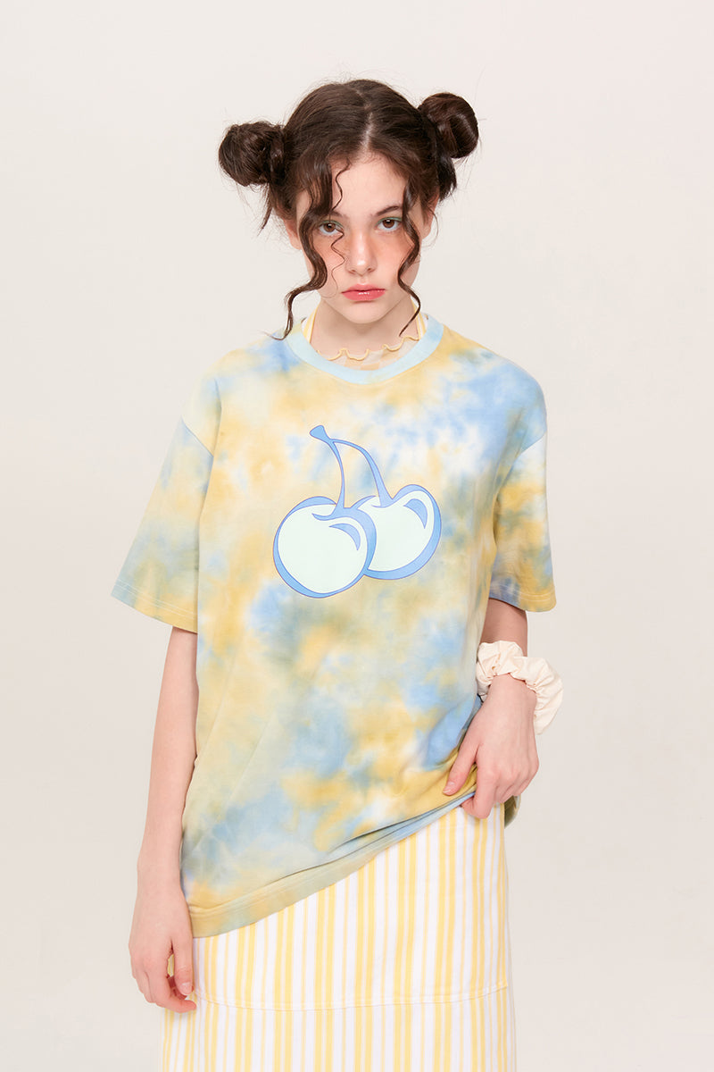 TIE DYE HEAT SENSING T-SHIRT KH [BLUE]