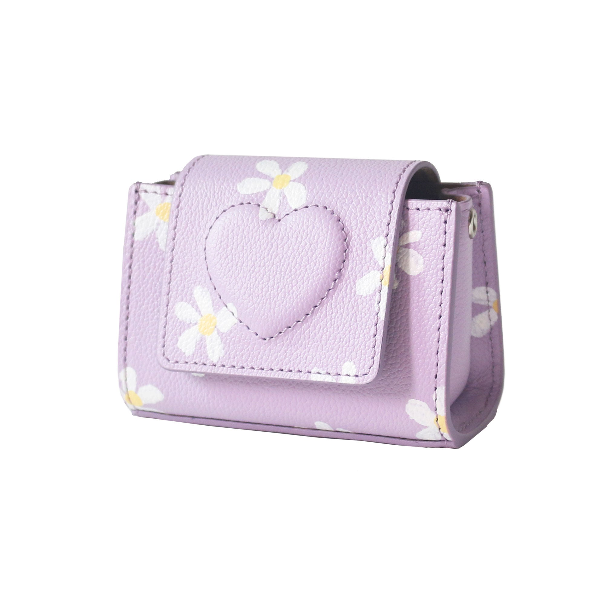 shape of' microbag - purple daisy