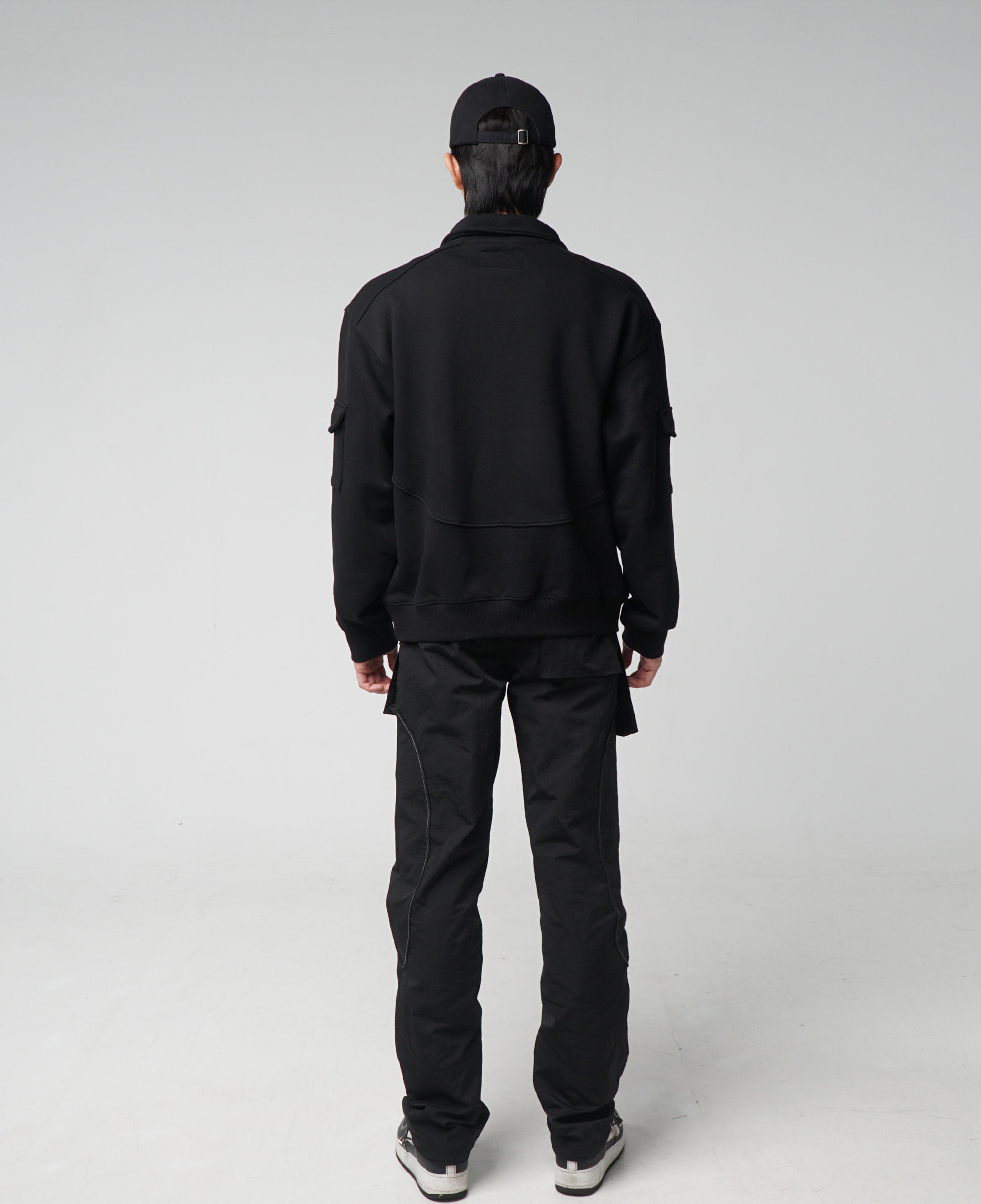 K.A.F NECK ZIP SWEATER IN COTTON