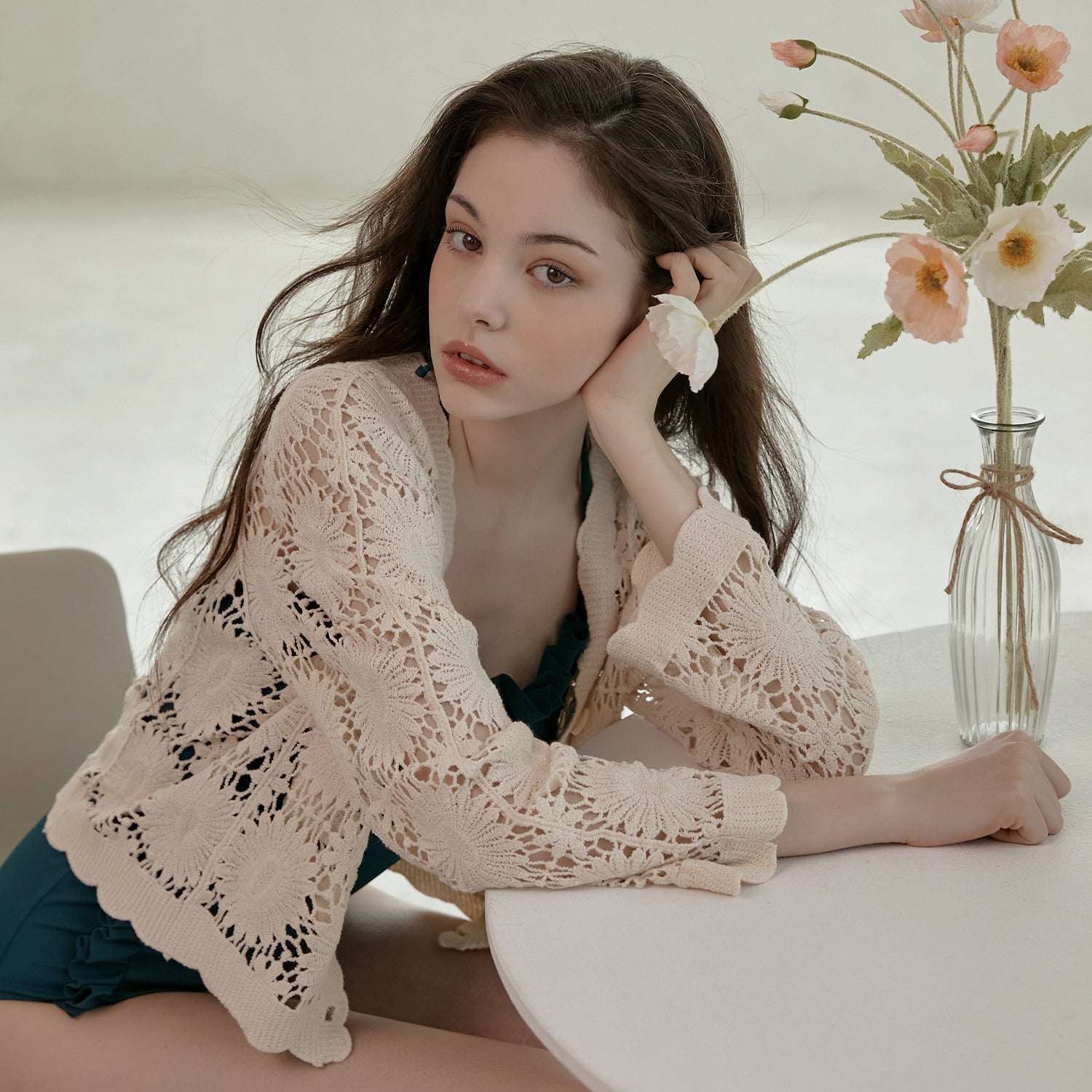 Kibeyo crochet cover-up cardigan