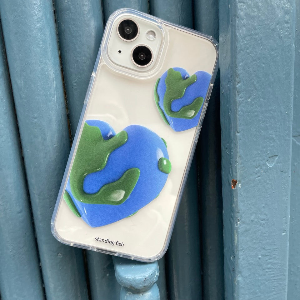 Heart Earth Phone Case (jell hard)