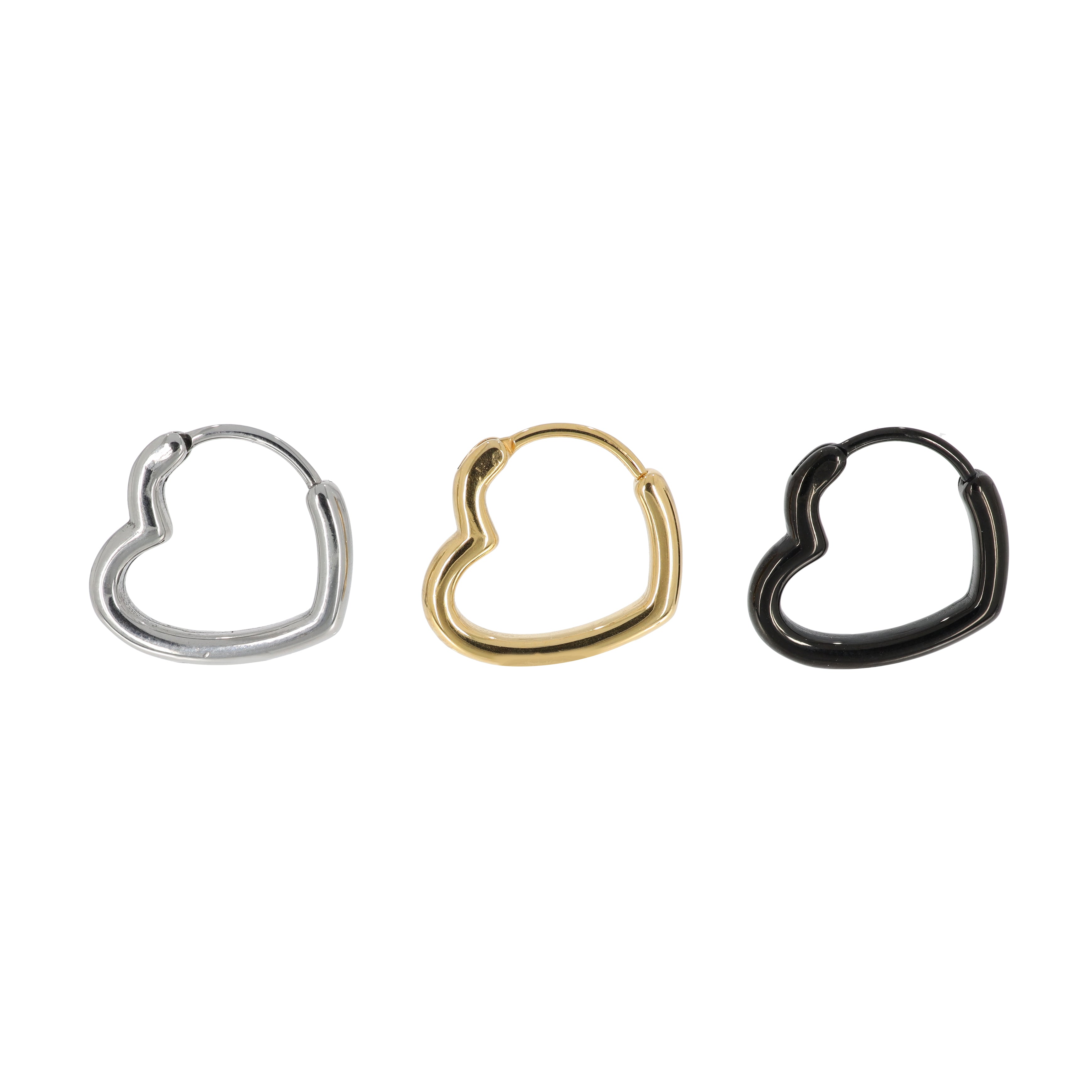 One-touch heart ring piercing