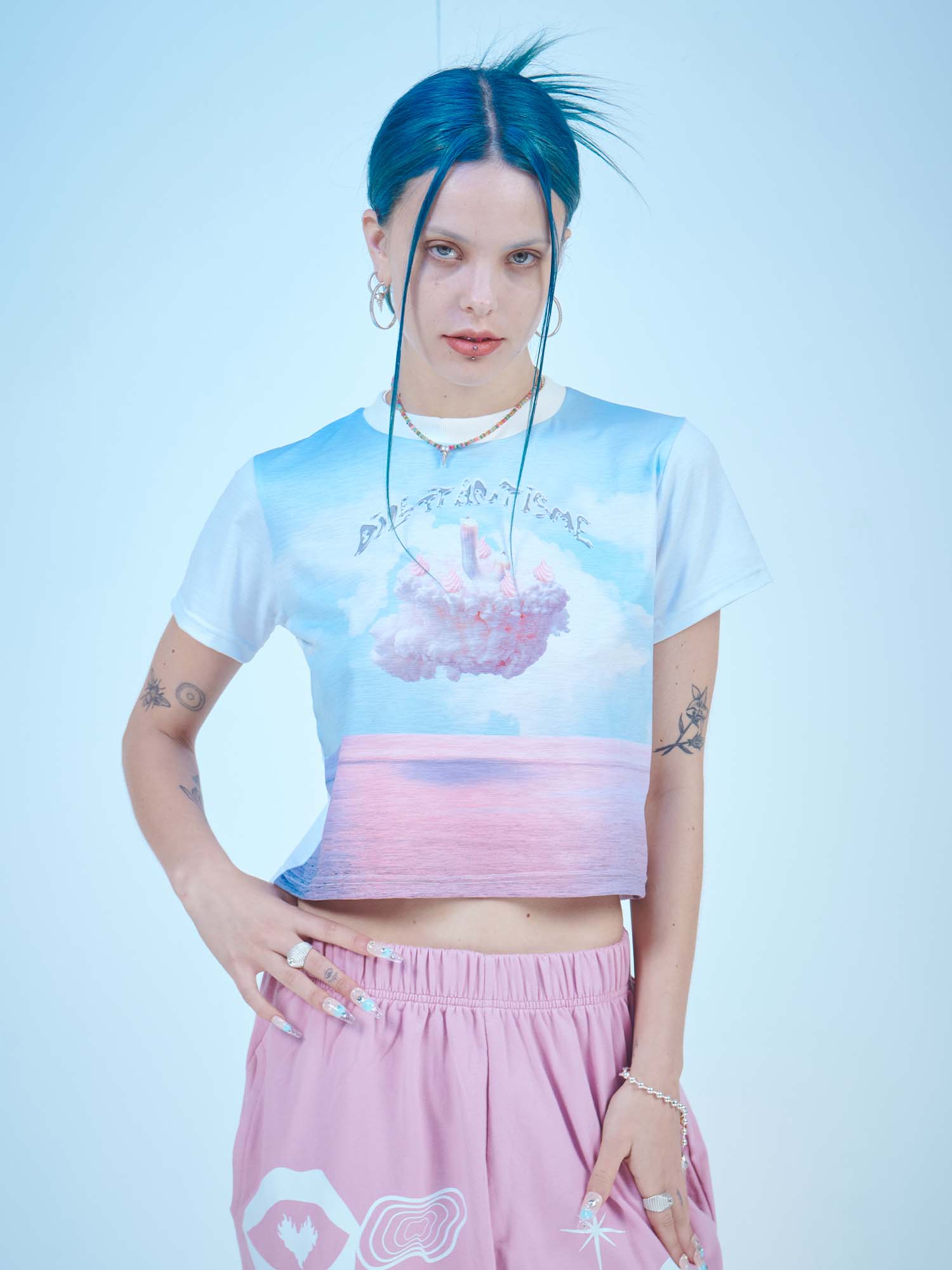 PINK BIRTHDCAKE CROP T-SHIRTS(PN)