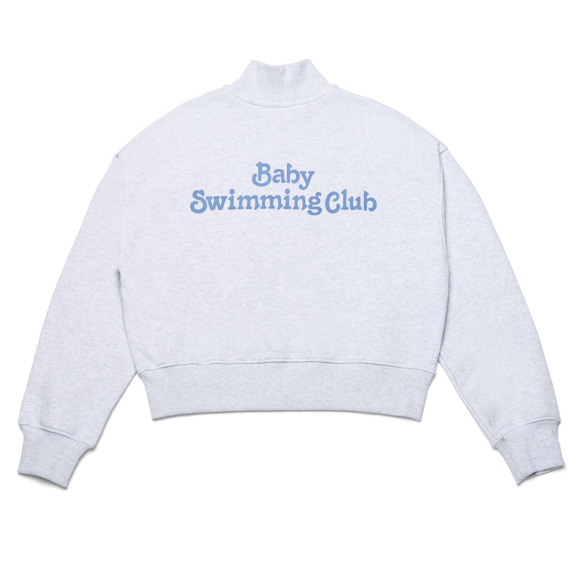 [Call me baby] Baby Swimming Club Half-Zip Pullover (Light grey)