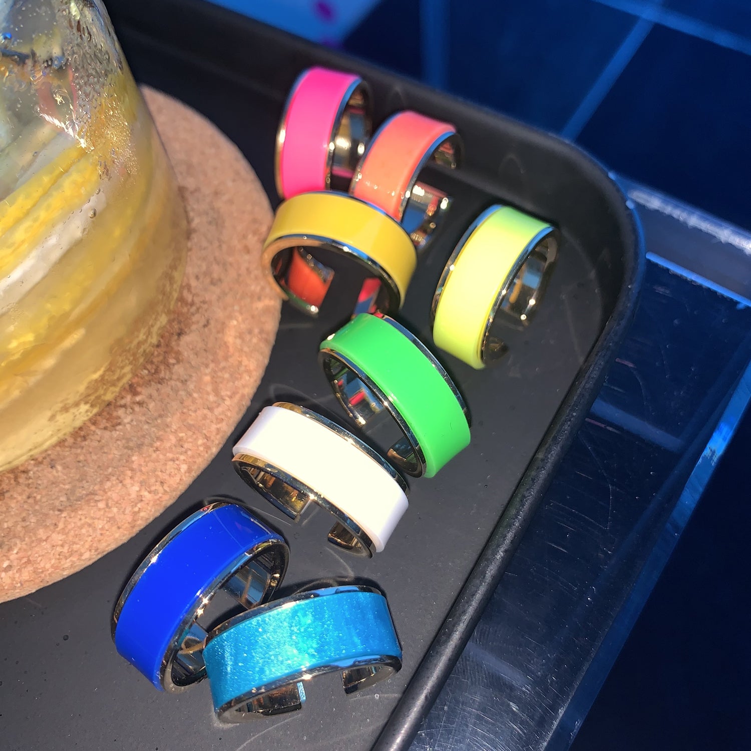 rainbow neon color ring 9 colors