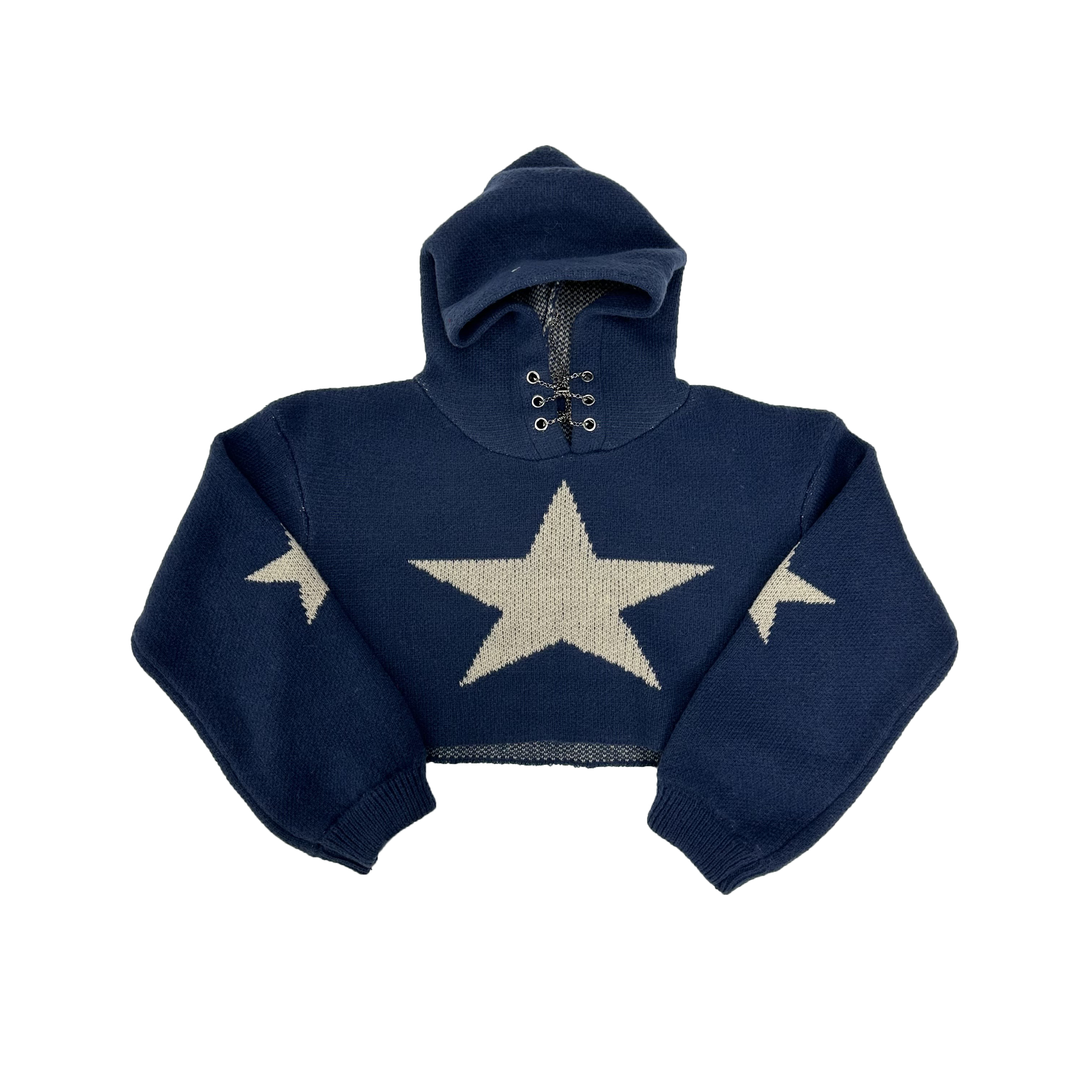 Triple-Star Crop Hood Knitwear