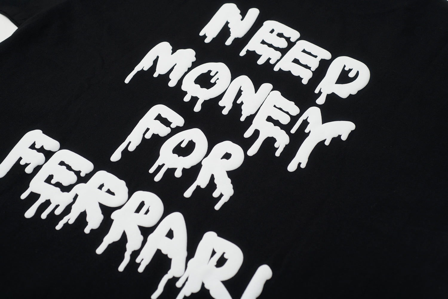 OVERSIZE FIT NEED MONEY TEE - BLACK / S24STS03-BLACK