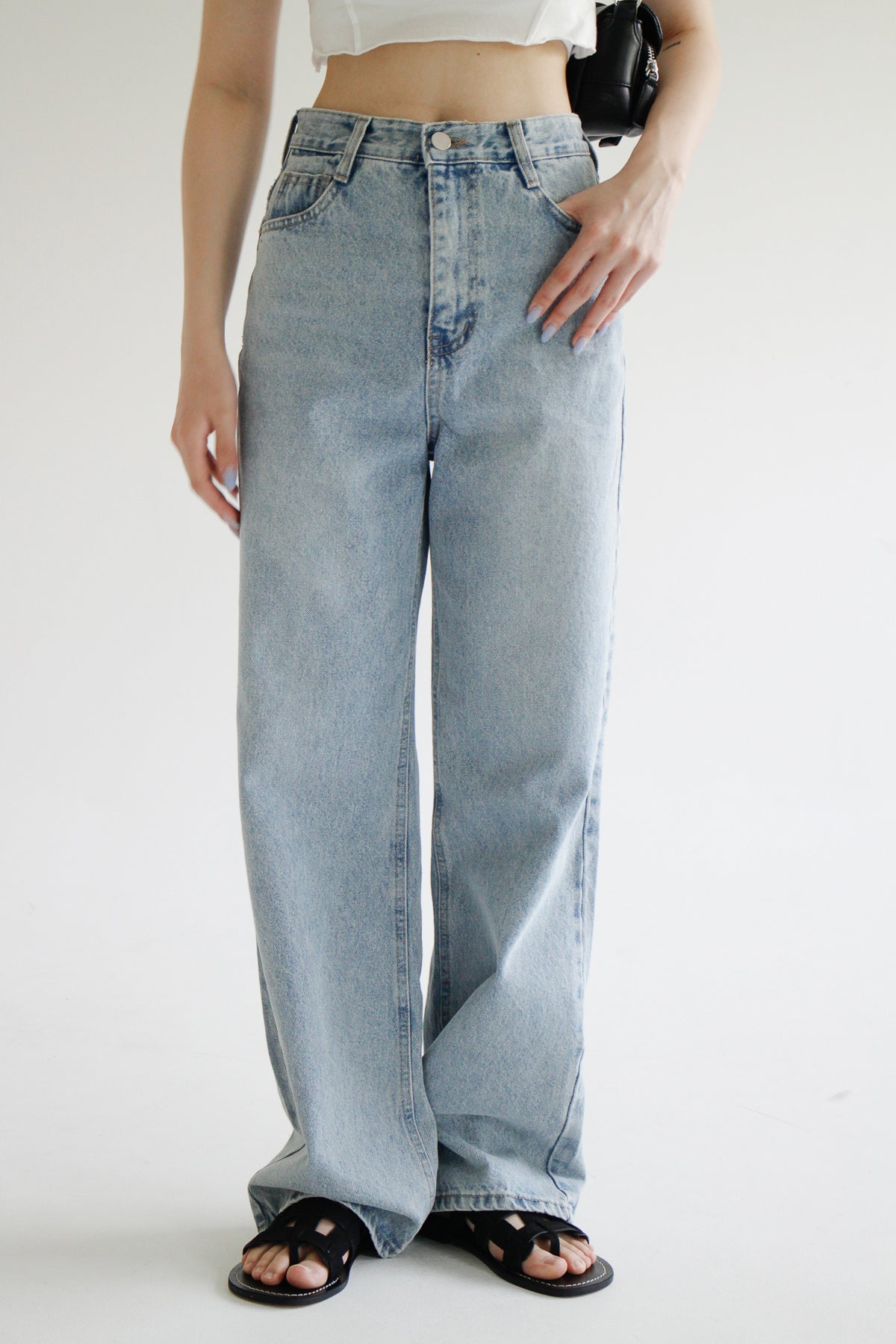 no.1297 Strong Light Blue Wide Pants