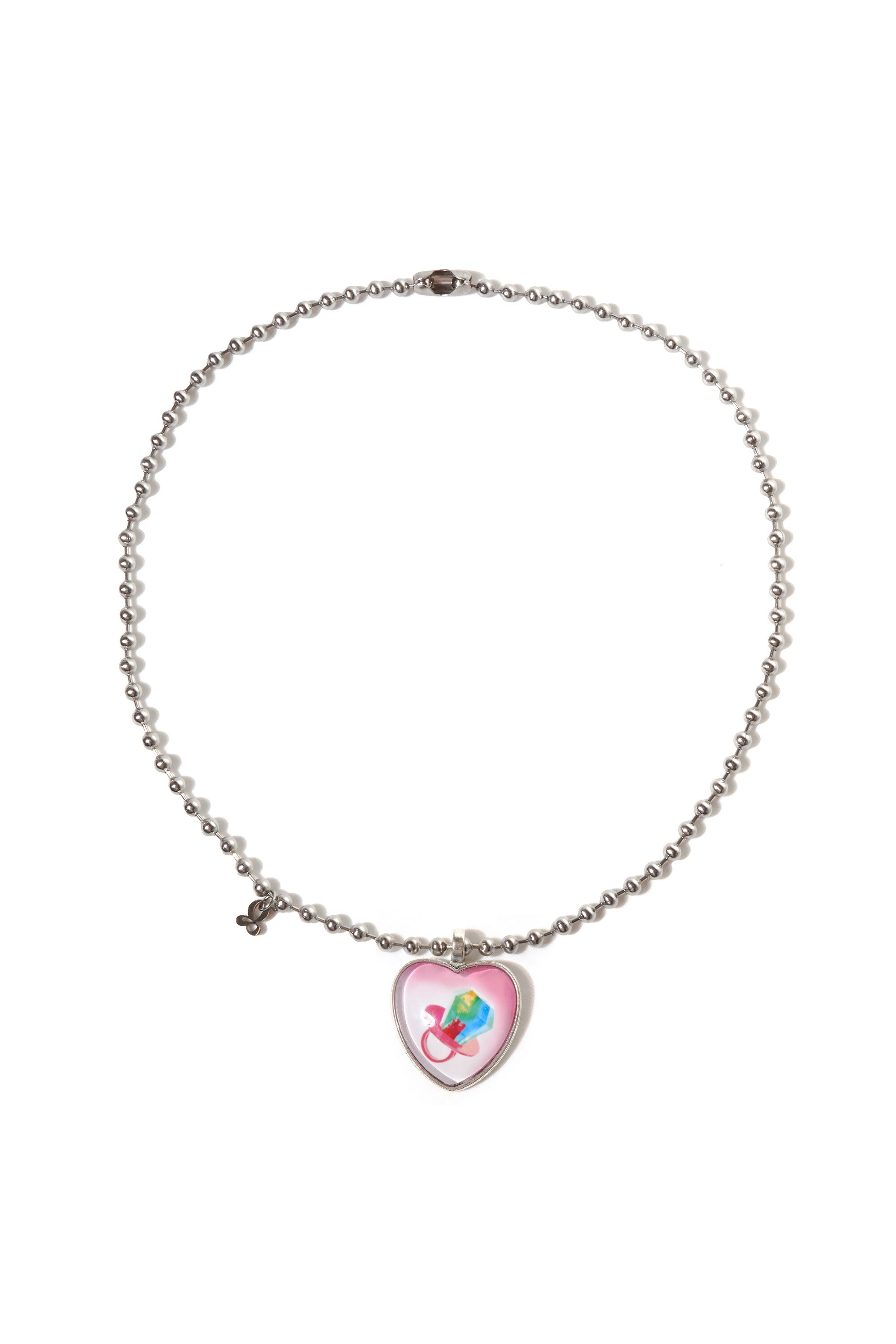 DAILY ROUTINE RING POP NECKLACE (PINK)
