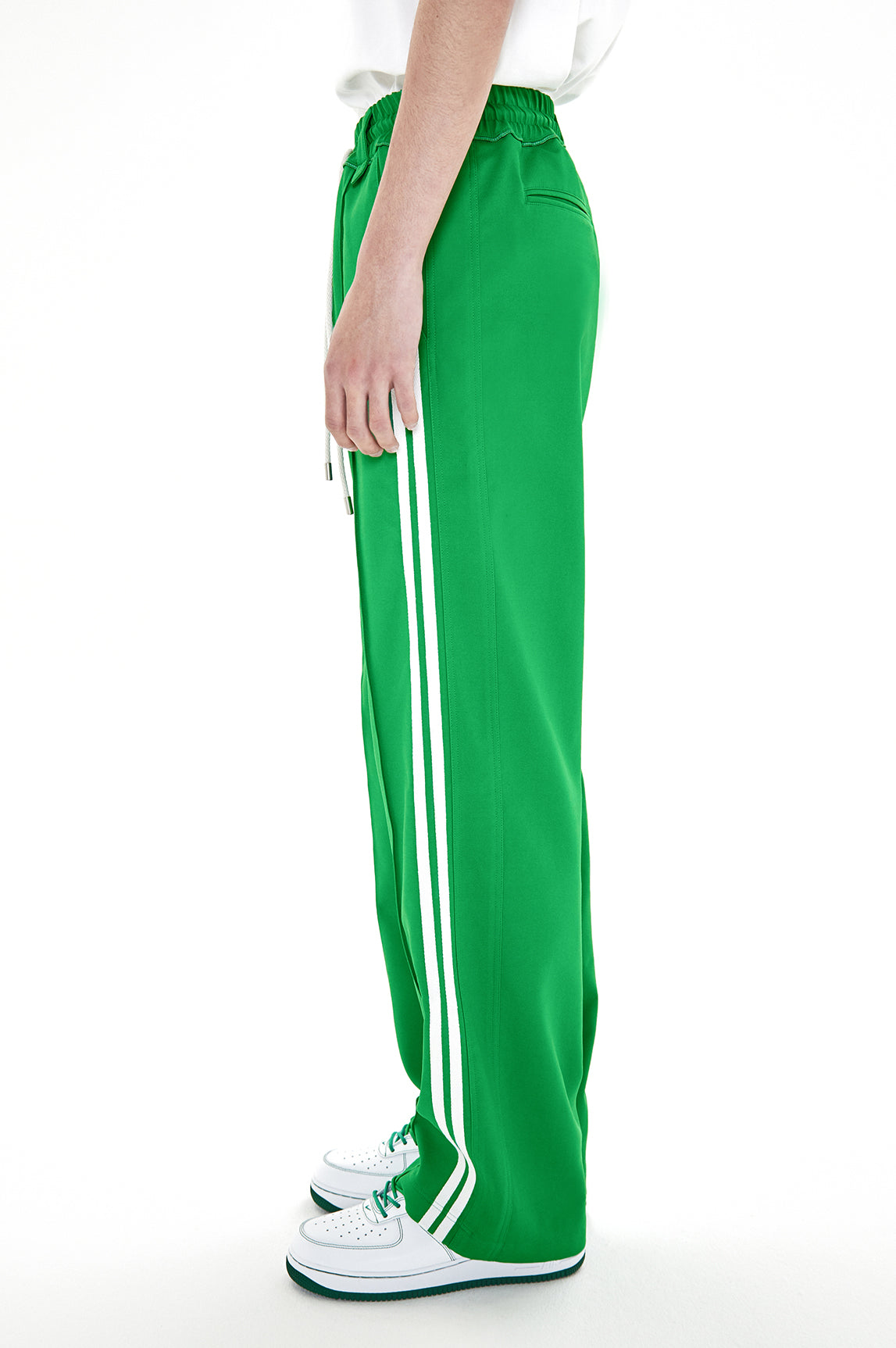 Wide track pants (Bright green)