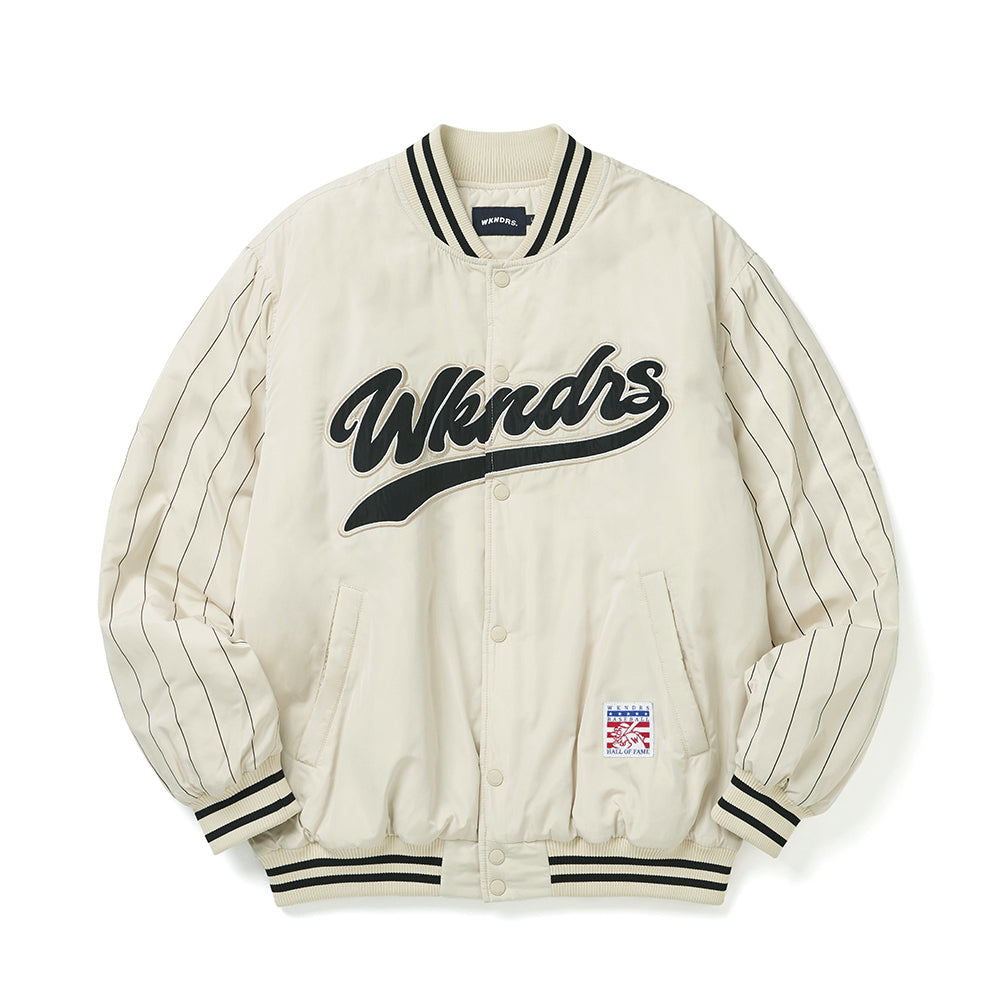 BASEBALL SCRIPT JACKET (IVORY)