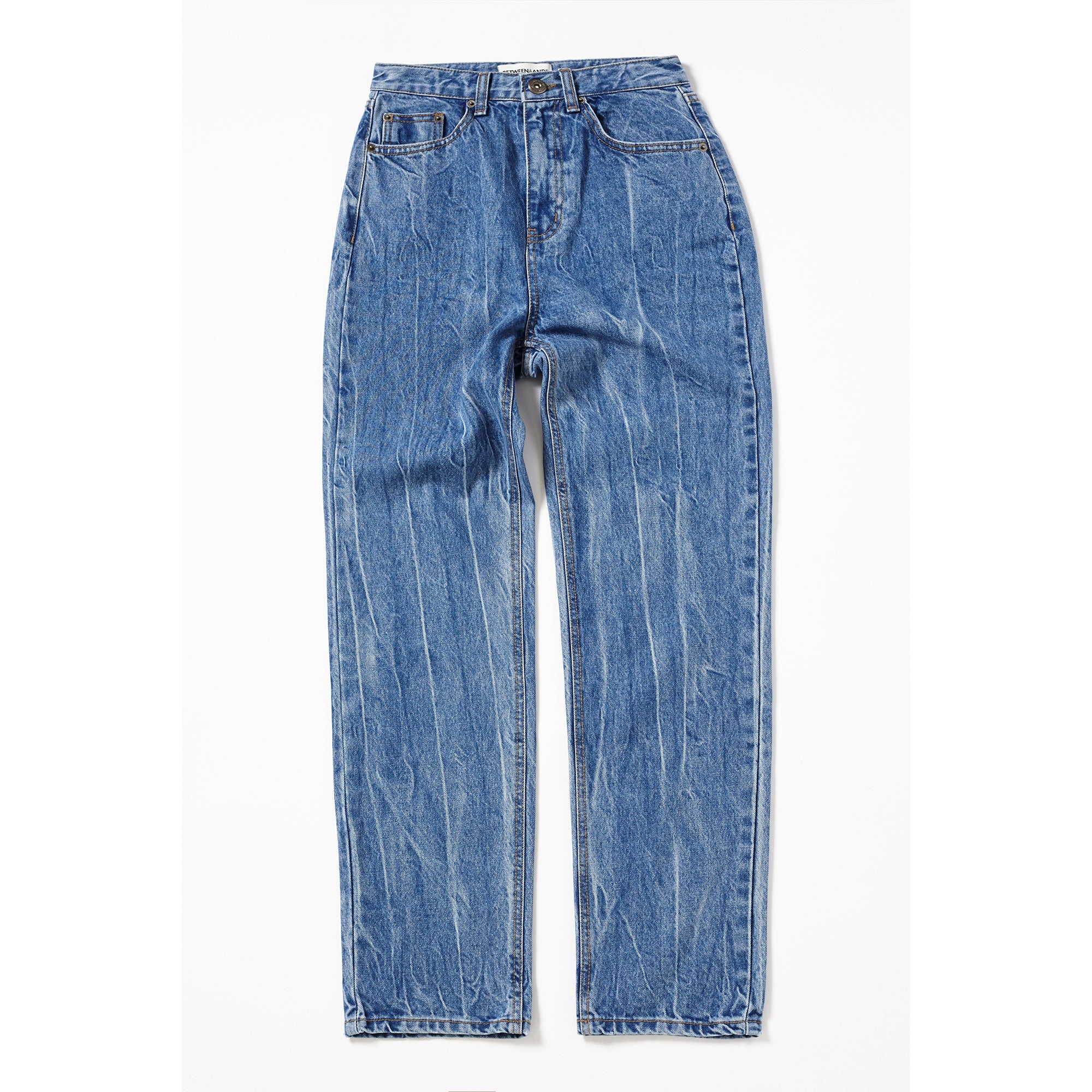 Crack Washing Denim Pants _ Light Blue