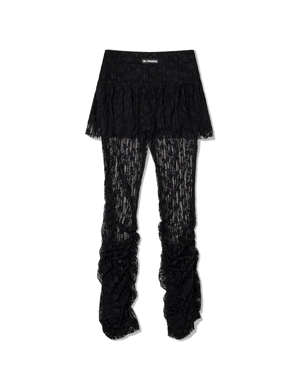 LACE FRILL SKIRT PANTS(BLACK)