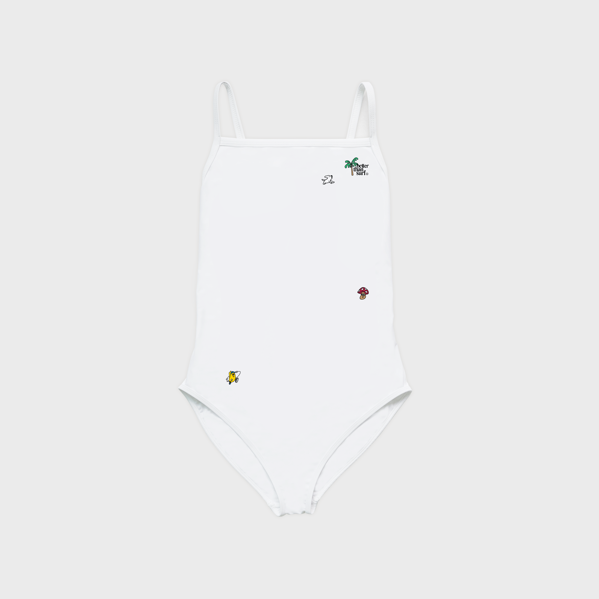 SWIM BASIC ONE-PIECE - CHARACTER WHITE